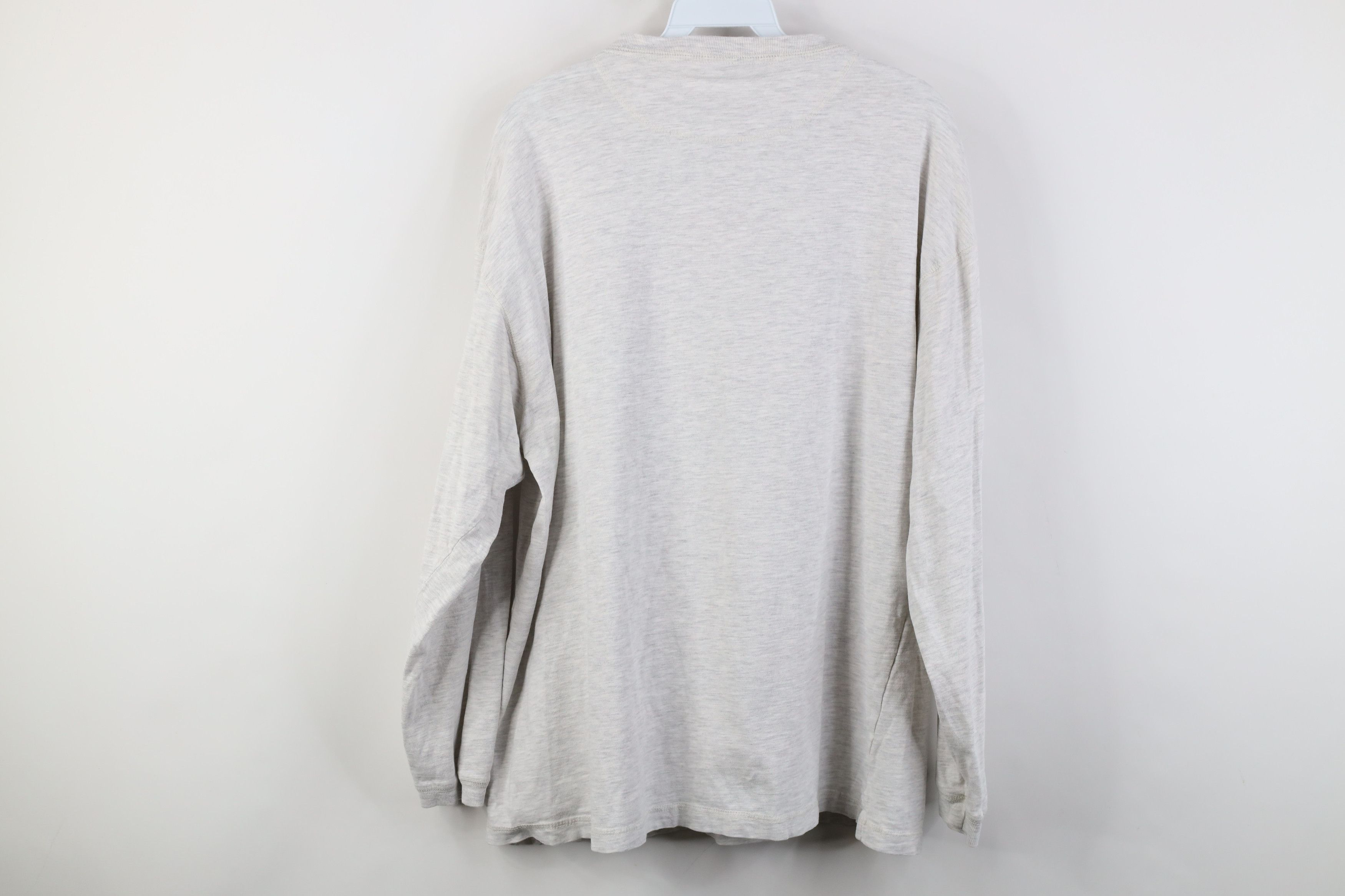 Vintage Vintage 90s Streetwear Long Sleeve T-Shirt Heather Gray Size US XL / EU 56 / 4 - 14 Thumbnail