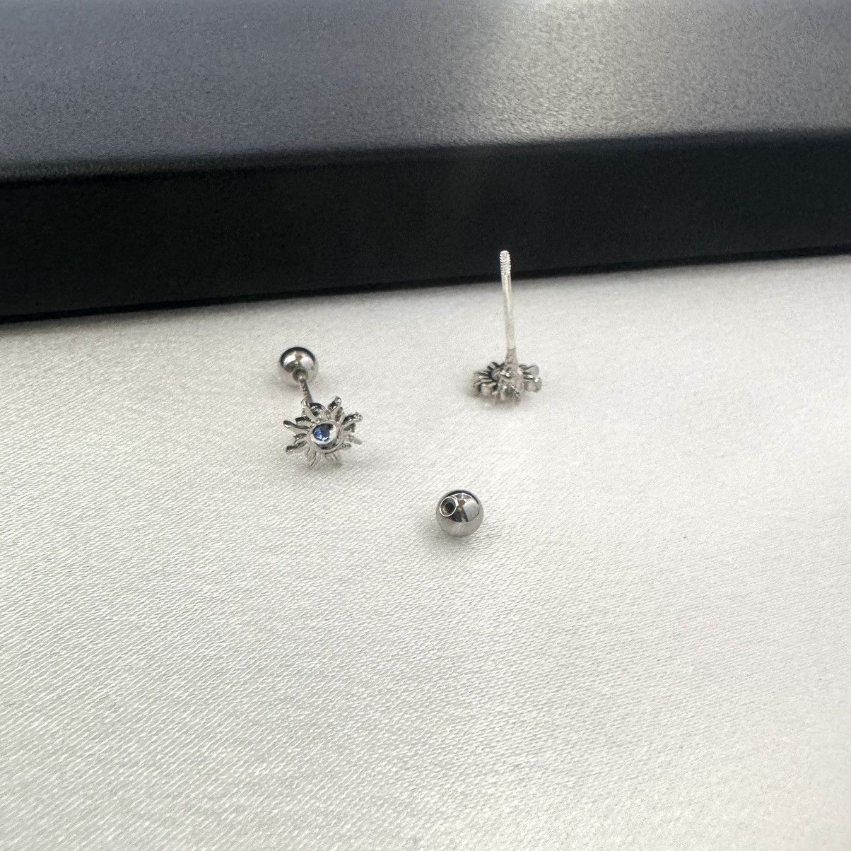 Designer Small Sun Stud Earrings for Men Women Unisex Style Size ONE SIZE - 5 Thumbnail