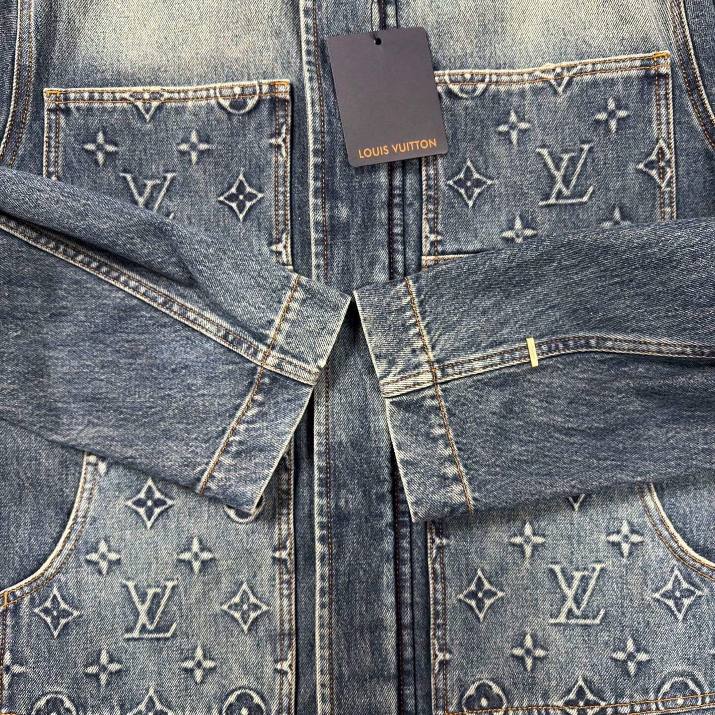 Louis Vuitton LV Navy Lumberjack Print Denim Jacket 48 Size US M / EU 48-50 / 2 - 6 Thumbnail