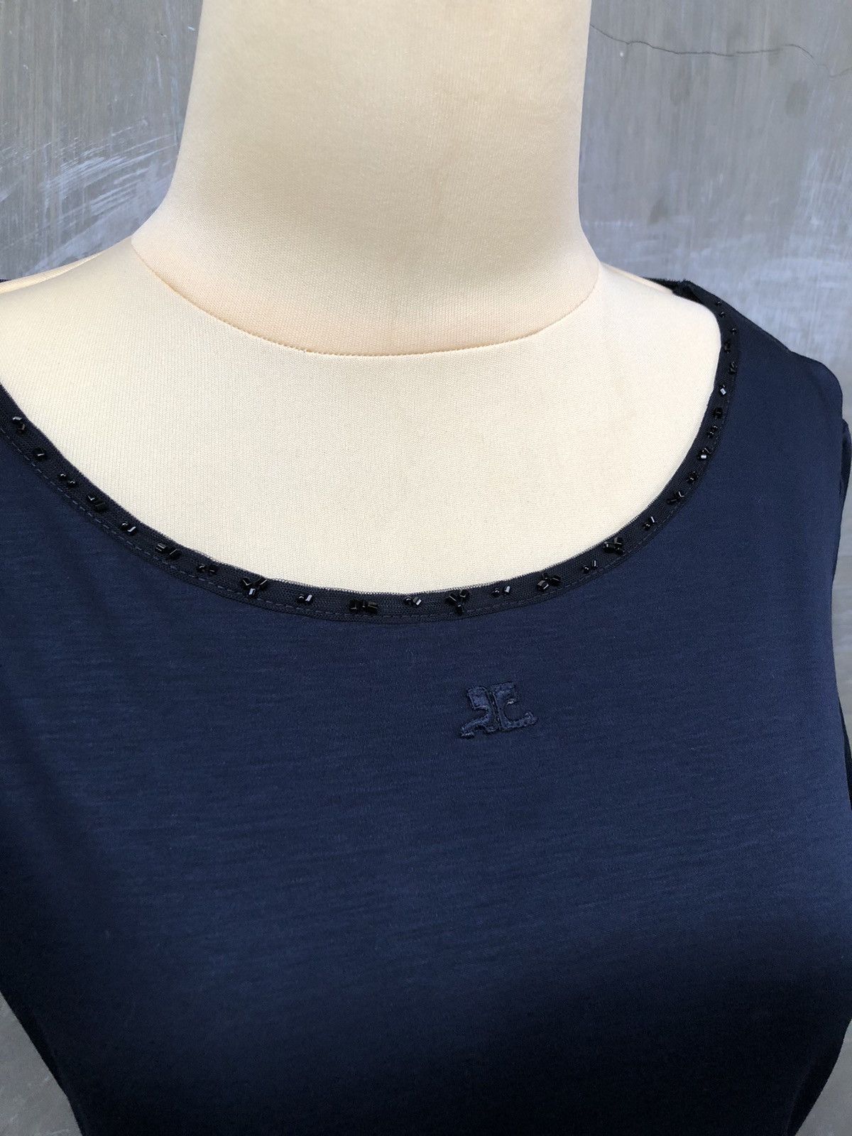 Courreges × Designer × Vintage Courreges Blouse Navy Size XS / US 0-2 / IT 36-38 - 5 Thumbnail