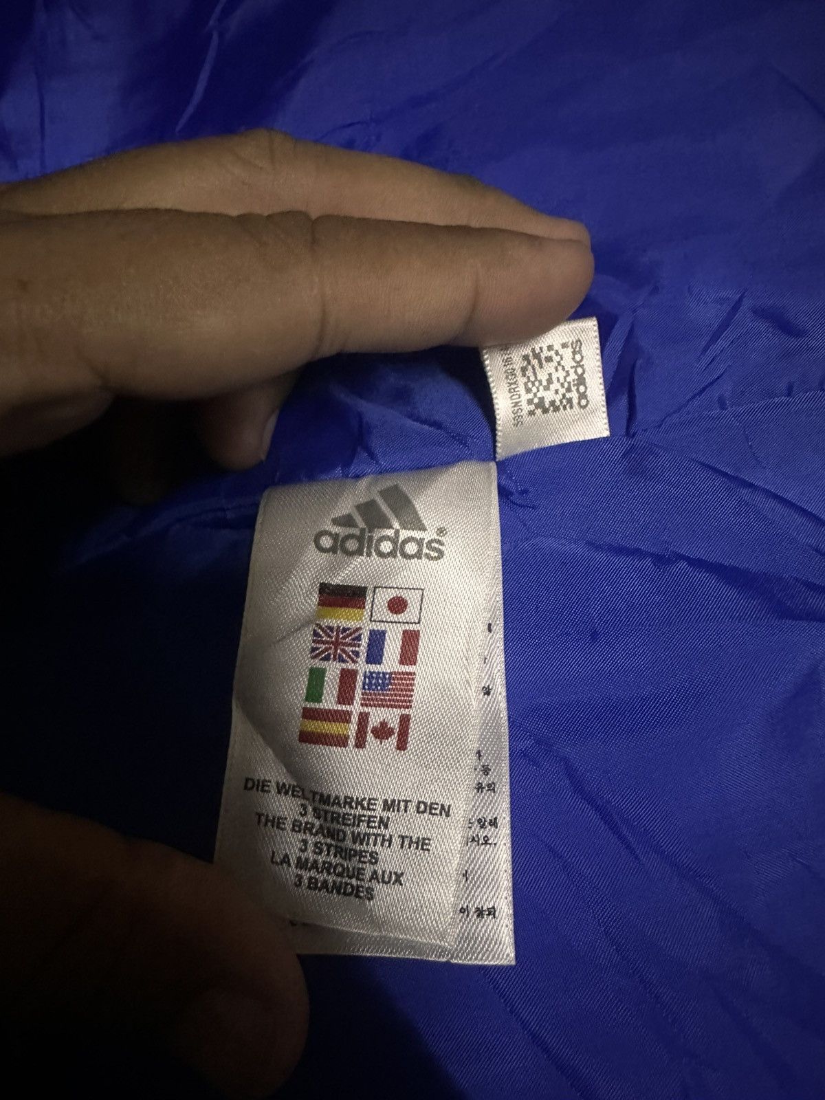 Chelsea Soccer Chelsea Adidas Puffer Jacket Blue 08/07 Size US L / EU 52-54 / 3 - 9 Thumbnail