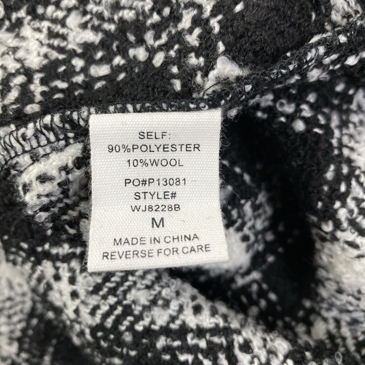 Other TIMING Shirt Jacket Womens Black/White Sz M Plaid Wool NWT Size M / US 6-8 / IT 42-44 - 6 Thumbnail