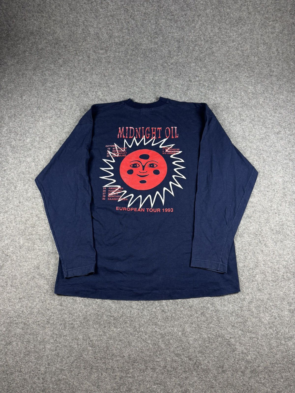 Band Tees Vintage 1993 Midnight Oil European Tour Earth & Sun & Moon Size US XL / EU 56 / 4 - 5 Thumbnail