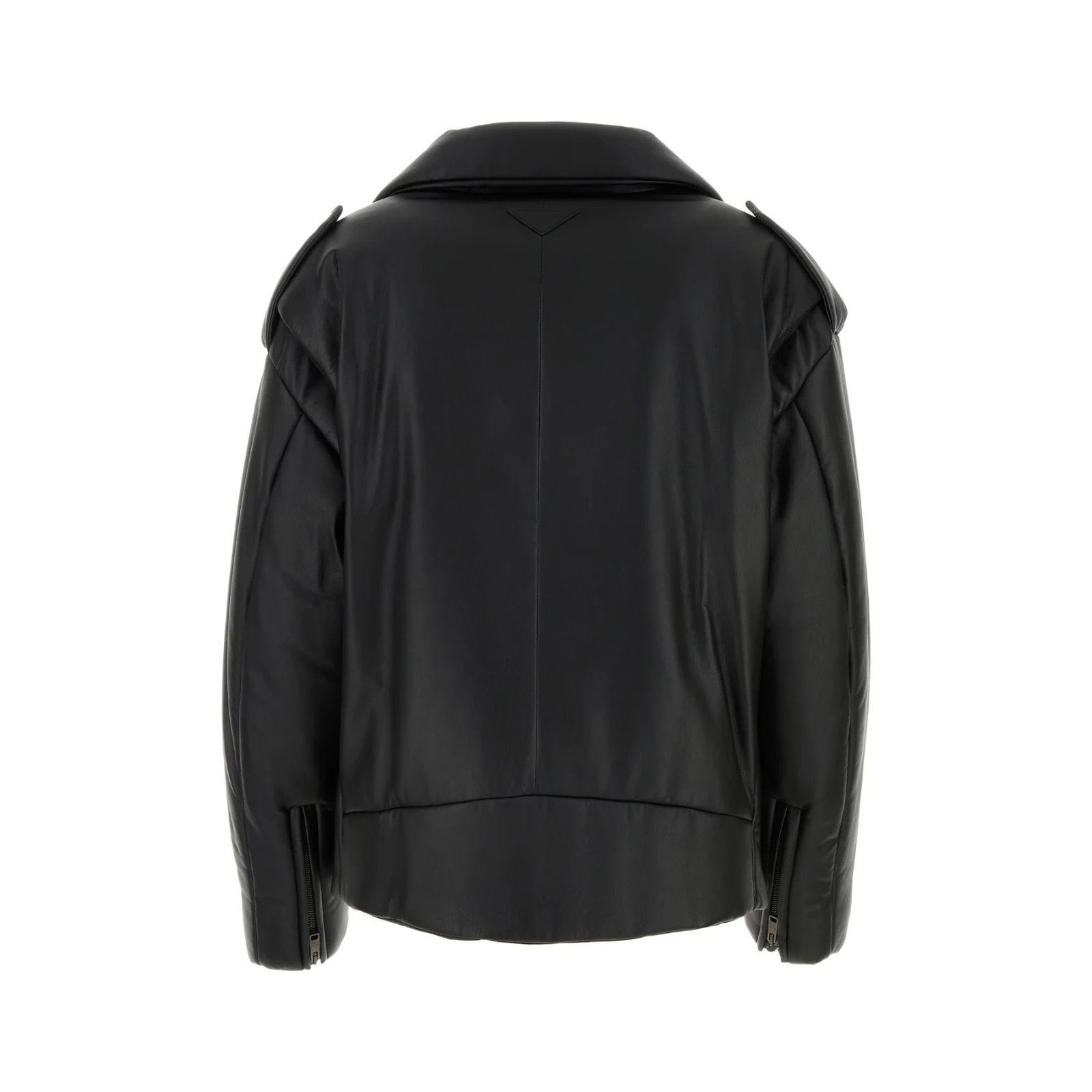 Prada PRADA Black Leather Padded Jacket New And Authentic (Women's Size S / US 4 / IT 40 - 2 Thumbnail