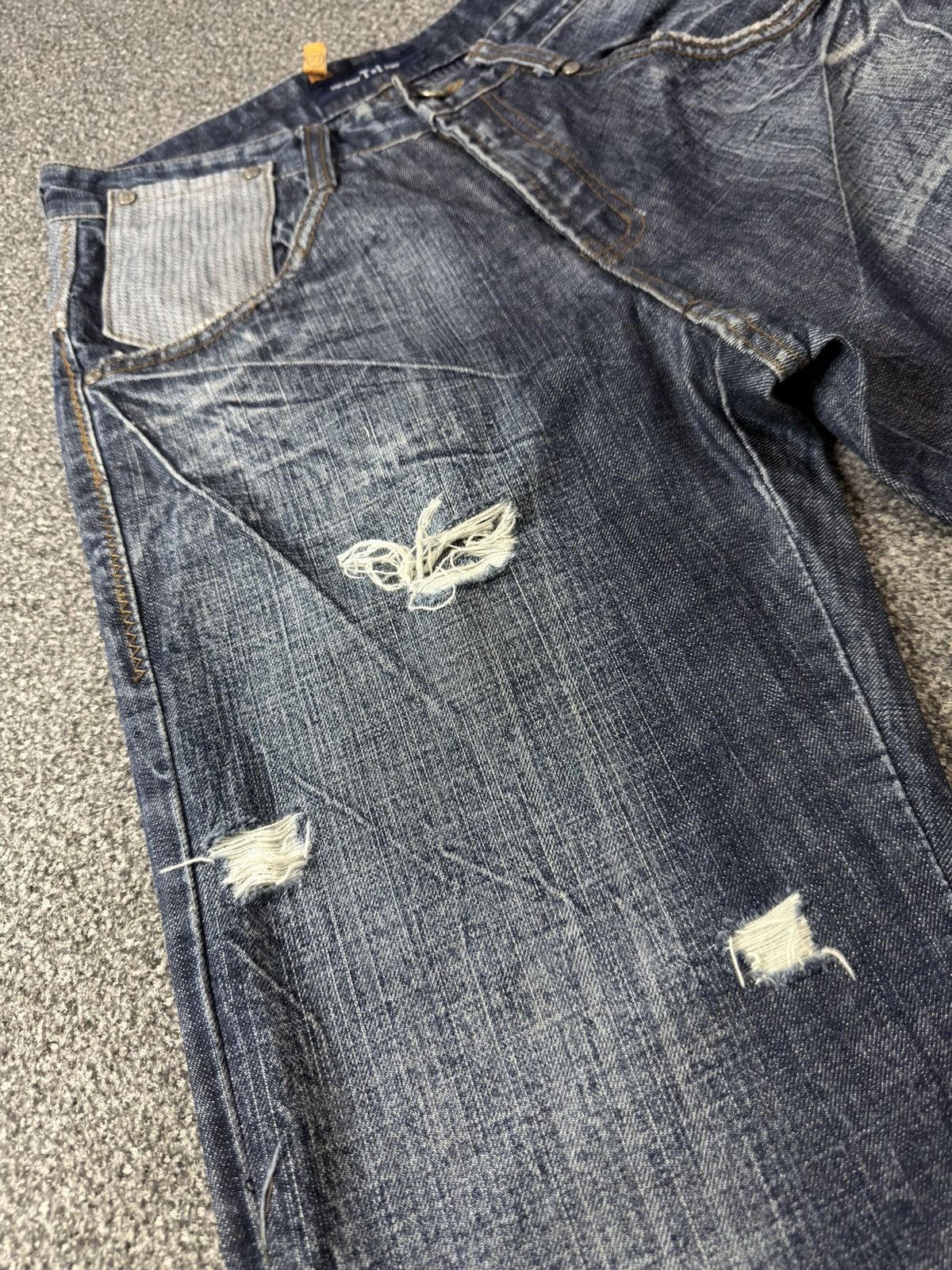 Fashion Victim Archive Japanese Denim Thinun Distressed Grunge Y2K Jeans Size US 30 / EU 46 - 5 Thumbnail