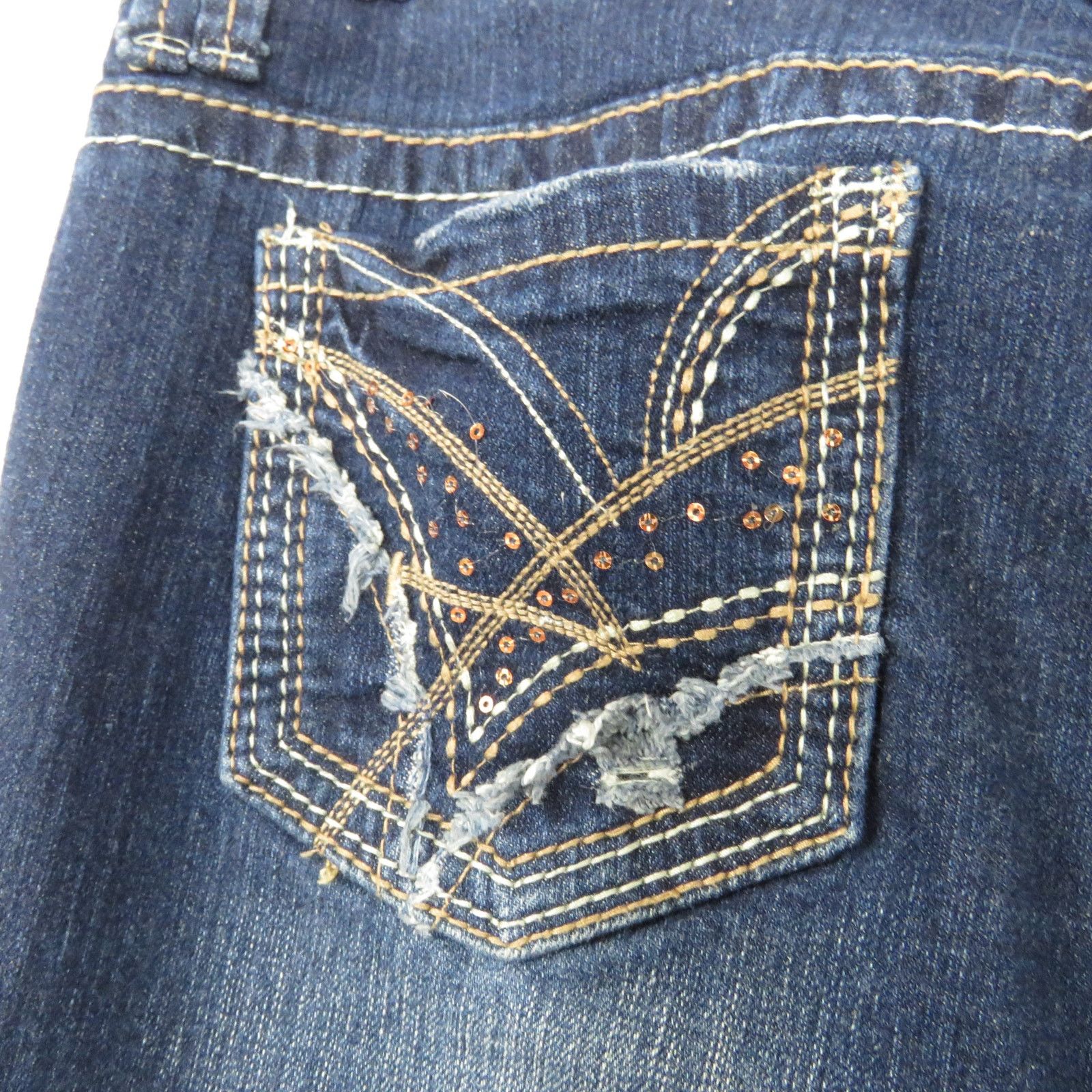 Vintage Amethyst Y2k Low Rise Flared Jeans Waist 30" Bling Sequin Size 30" / US 8 / IT 44 - 6 Thumbnail
