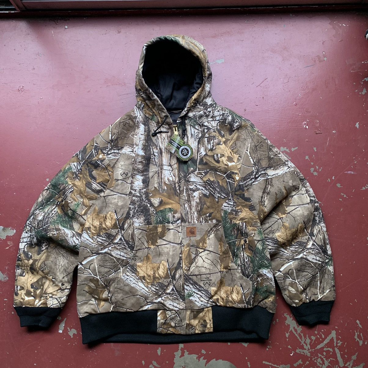 image of NWT Crazy Vintage Carhartt Realtree Camo Jacket Skater, Men's (Size XL)