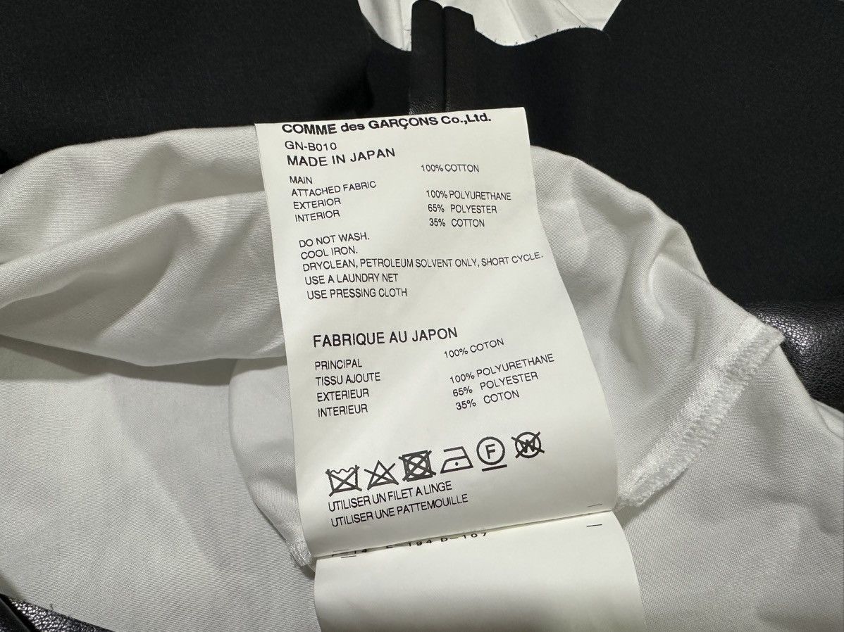 Comme des Garcons 🔥Aw24 Comme Des Garcons Asymmetric Faux Leather Frill Shirt Size US S / EU 44-46 / 1 - 19 Thumbnail