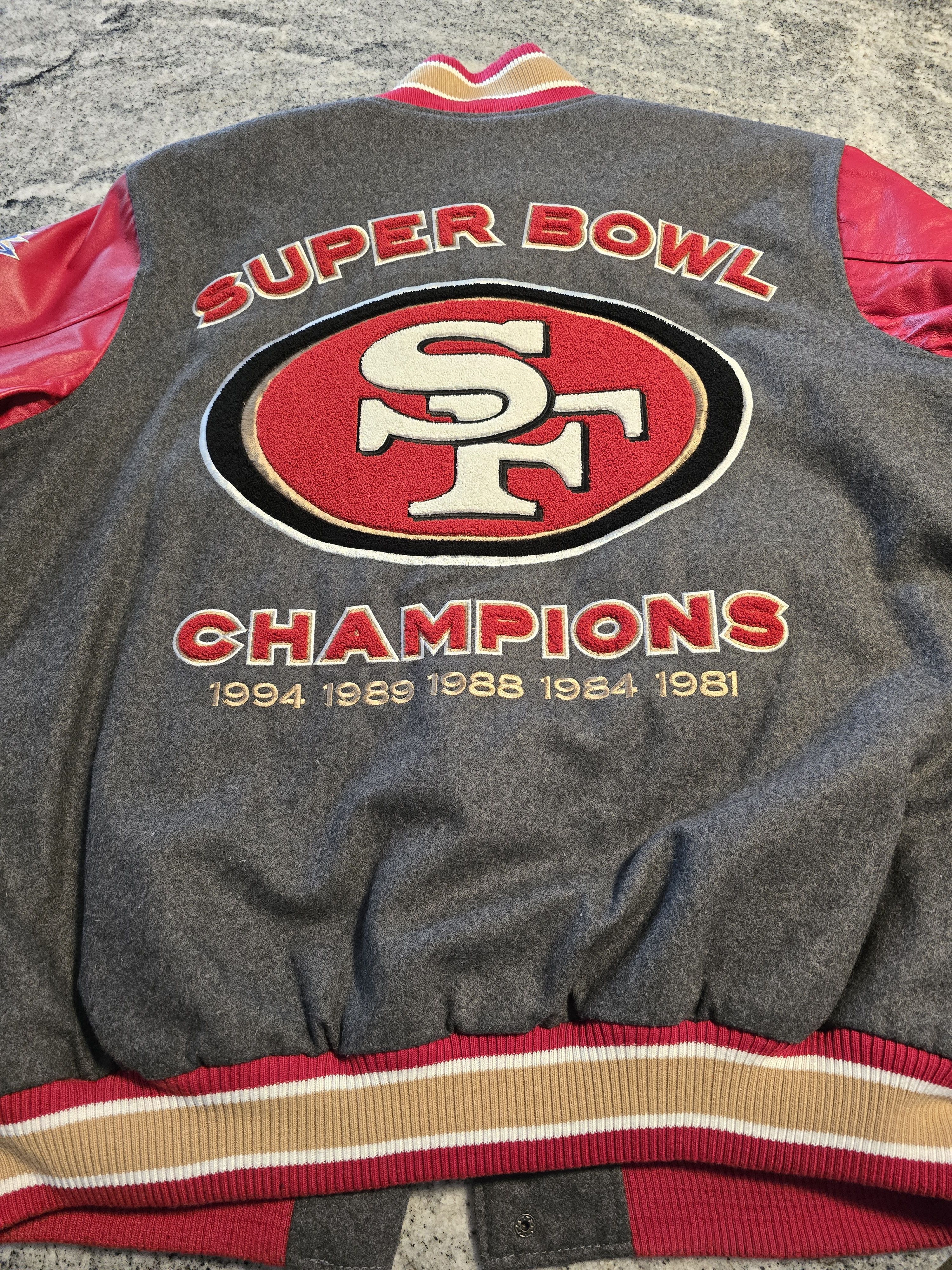 NFL San Francisco 49ers Varsity Jacket 5 Times Champions Size US XL / EU 56 / 4 - 2 Thumbnail