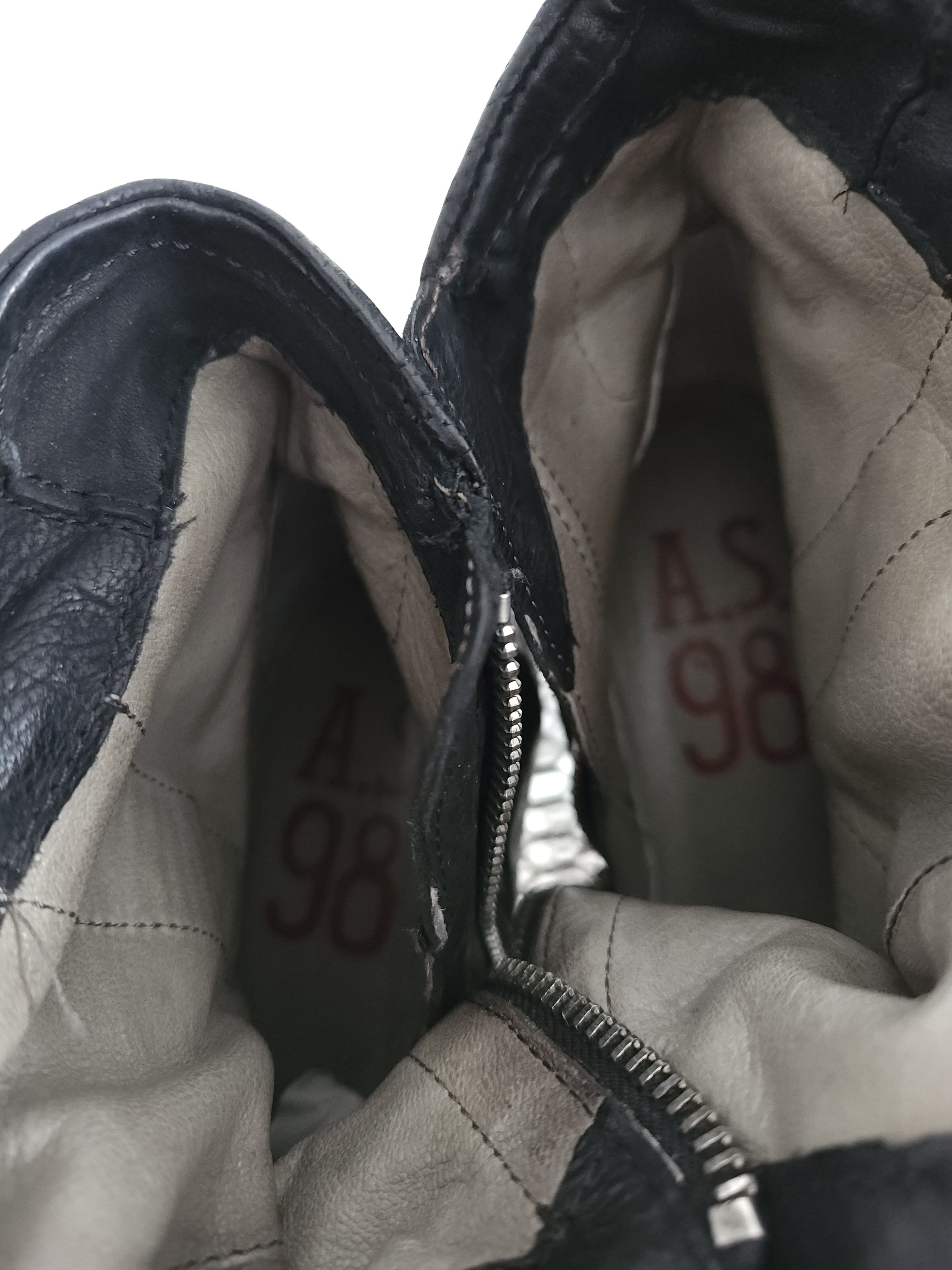 A.S.98 Archive AS98 black layered leather side zip ankle boots Size US 7 / IT 37 - 20 Thumbnail