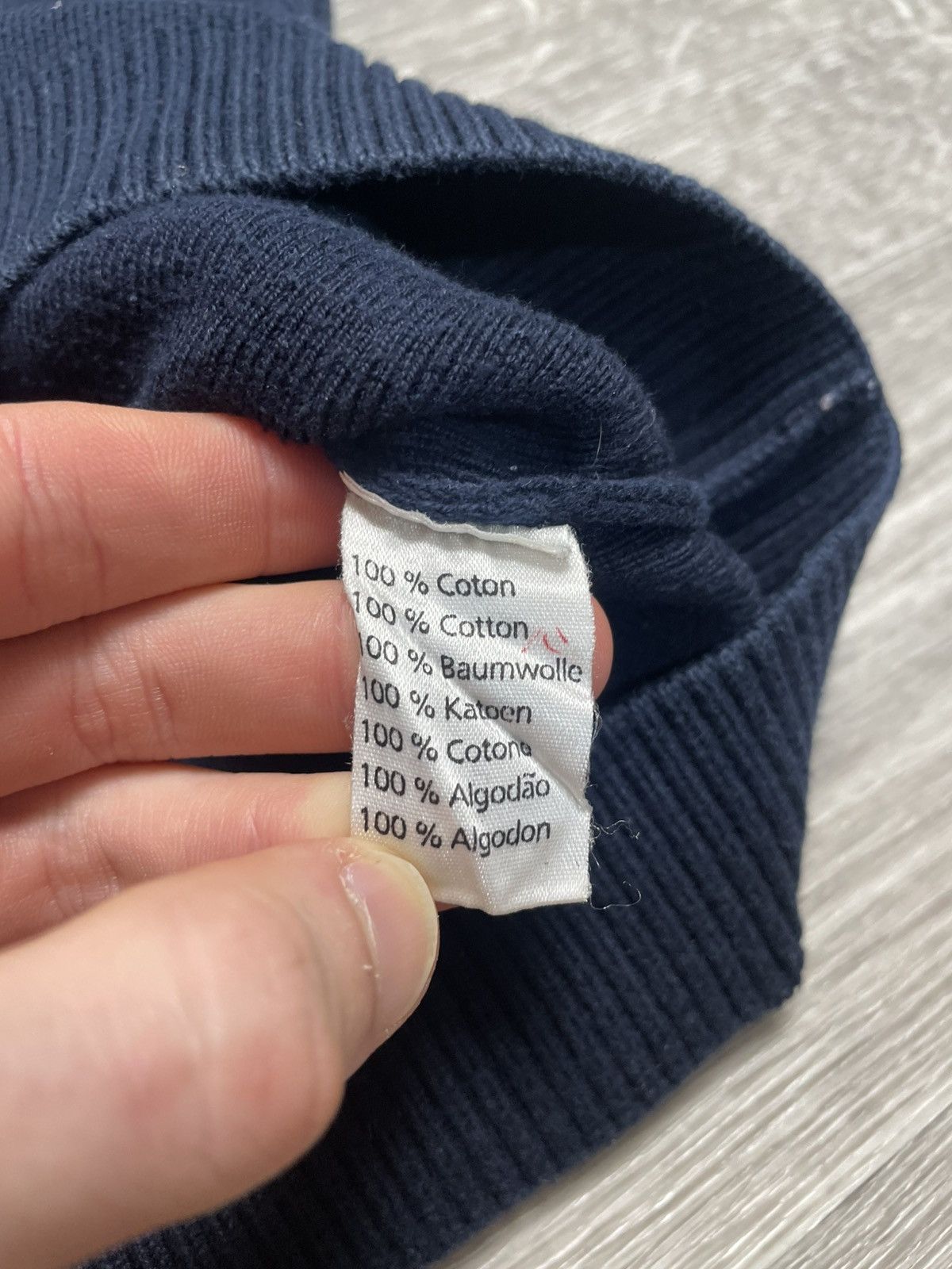Lacoste Vintage Lacoste Navy Blue Cotton Sweater Size US L / EU 52-54 / 3 - 13 Thumbnail