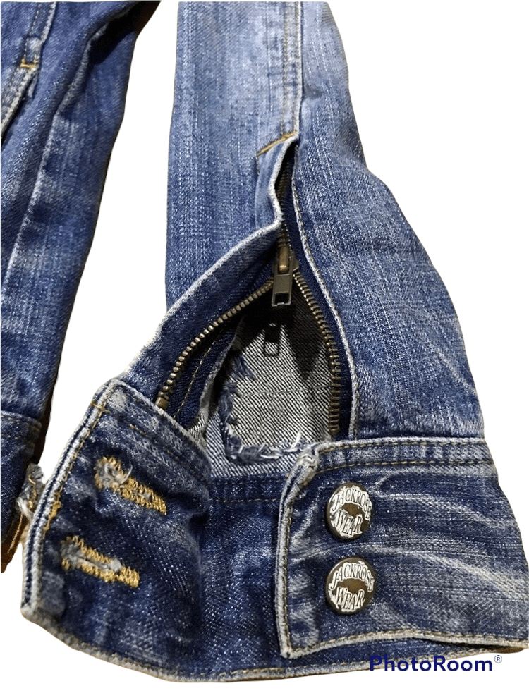 JACKROSE Jackrose Distressed Patchwork Denim Zipper Jacket Size US M / EU 48-50 / 2 - 12 Thumbnail