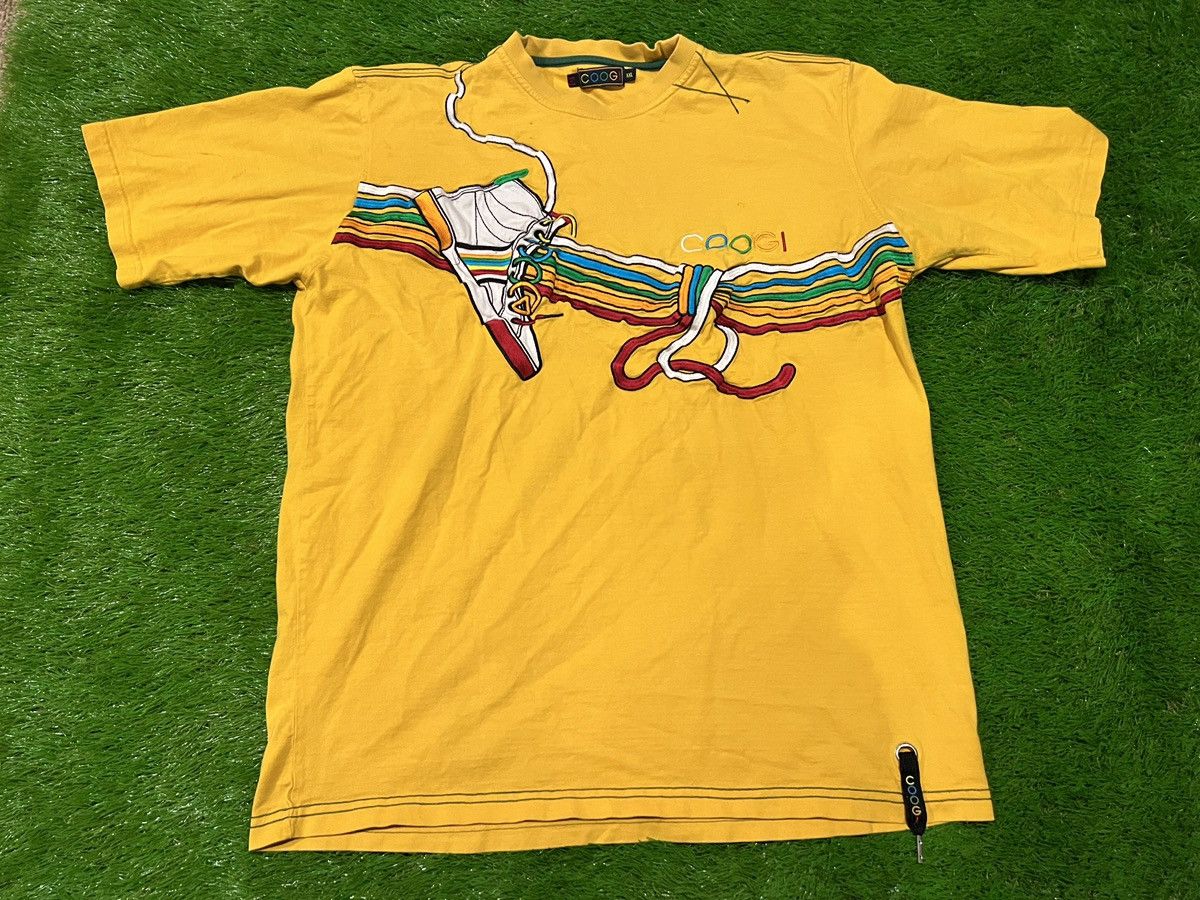 Coogi Vintage Y2K COOGI T-Shirt - Embroidered Rainbow Shoes Laces Size US XXL / EU 58 / 5 - 1 Thumbnail