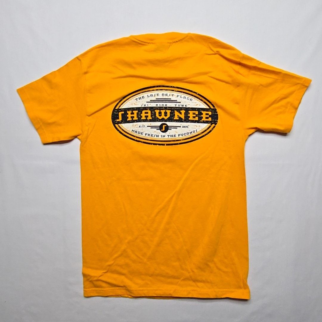Hanes Vintage Shawnee Ski Ride Tube Shirt Graphic Yellow S Tee Size US S / EU 44-46 / 1 - 1 Thumbnail