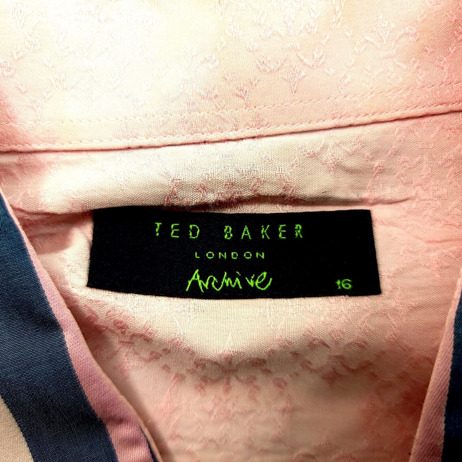 Ted Baker Ted Baker London Archive Size 16 Blue Pink Striped French Cu Size US S / EU 44-46 / 1 - 8 Thumbnail