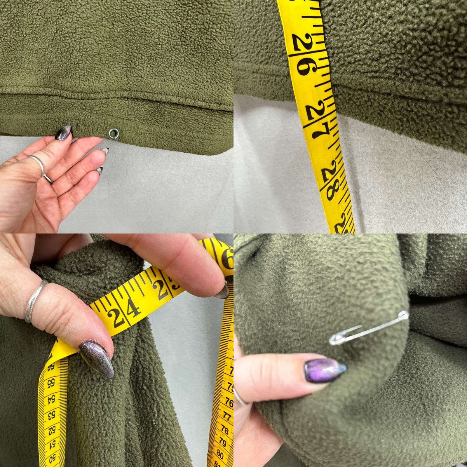 MNML VINTAGE MnM Hoodie Shirt Womens M Green 90s Hooded Pullover Fleece Zip M&Ms Y2K Classic Summer Winter Fall Casual Business Travel Golf? Size M / US 6-8 / IT 42-44 - 8 Thumbnail