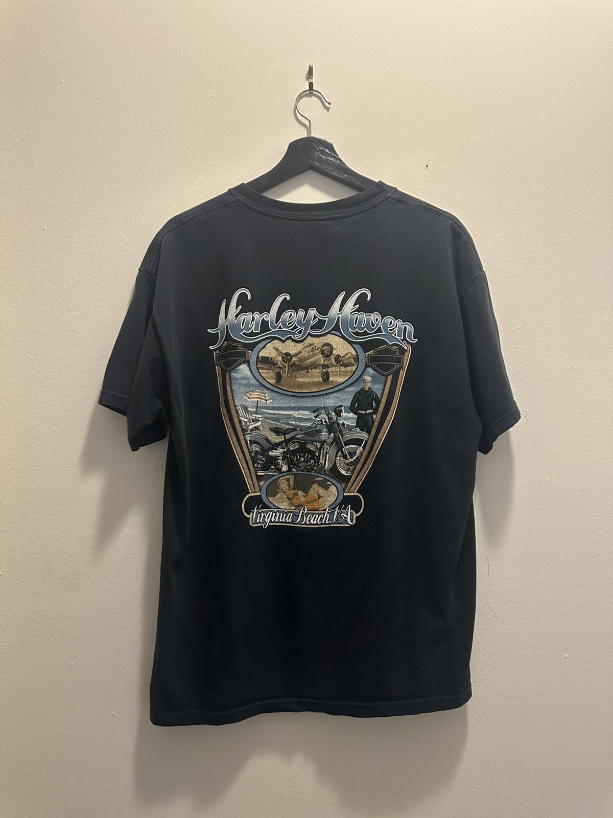 Harley Davidson Vintage Harley-Davidson Flame Logo Tee – Virginia Beach L Size US L / EU 52-54 / 3 - 2 Thumbnail