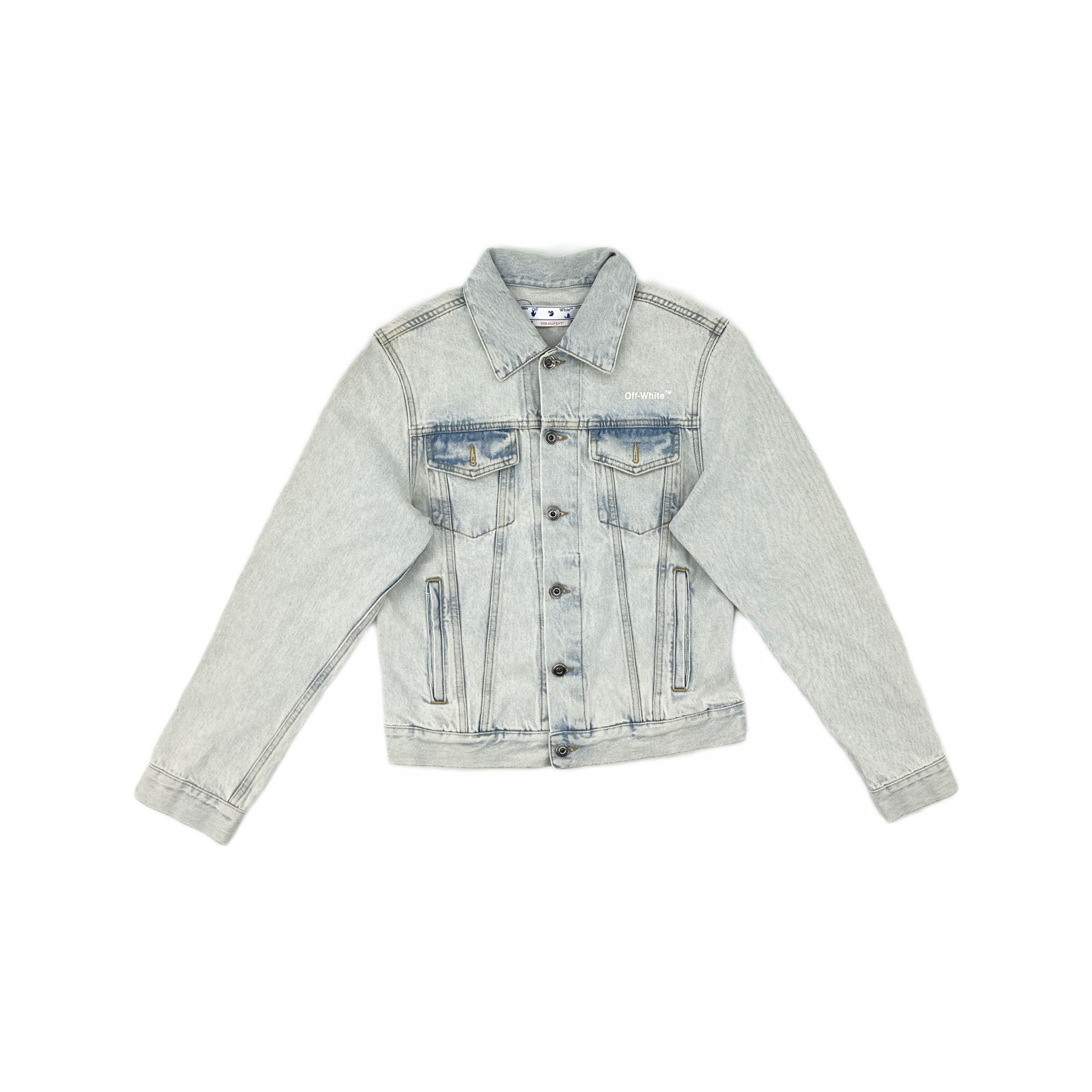 Off-White OFF-WHITE Diag Stripe Denim Jacket Size S Size US S / EU 44-46 / 1 - 1 Thumbnail