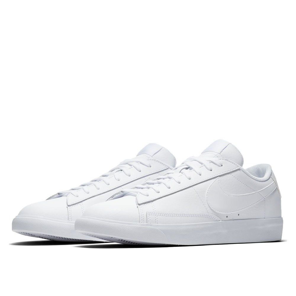 Nike BRAND NEW NIKE BLAZER LOW LE TRIPLE WHITE LEATHER SNEAKERS Size US 12 / EU 45 - 10 Thumbnail