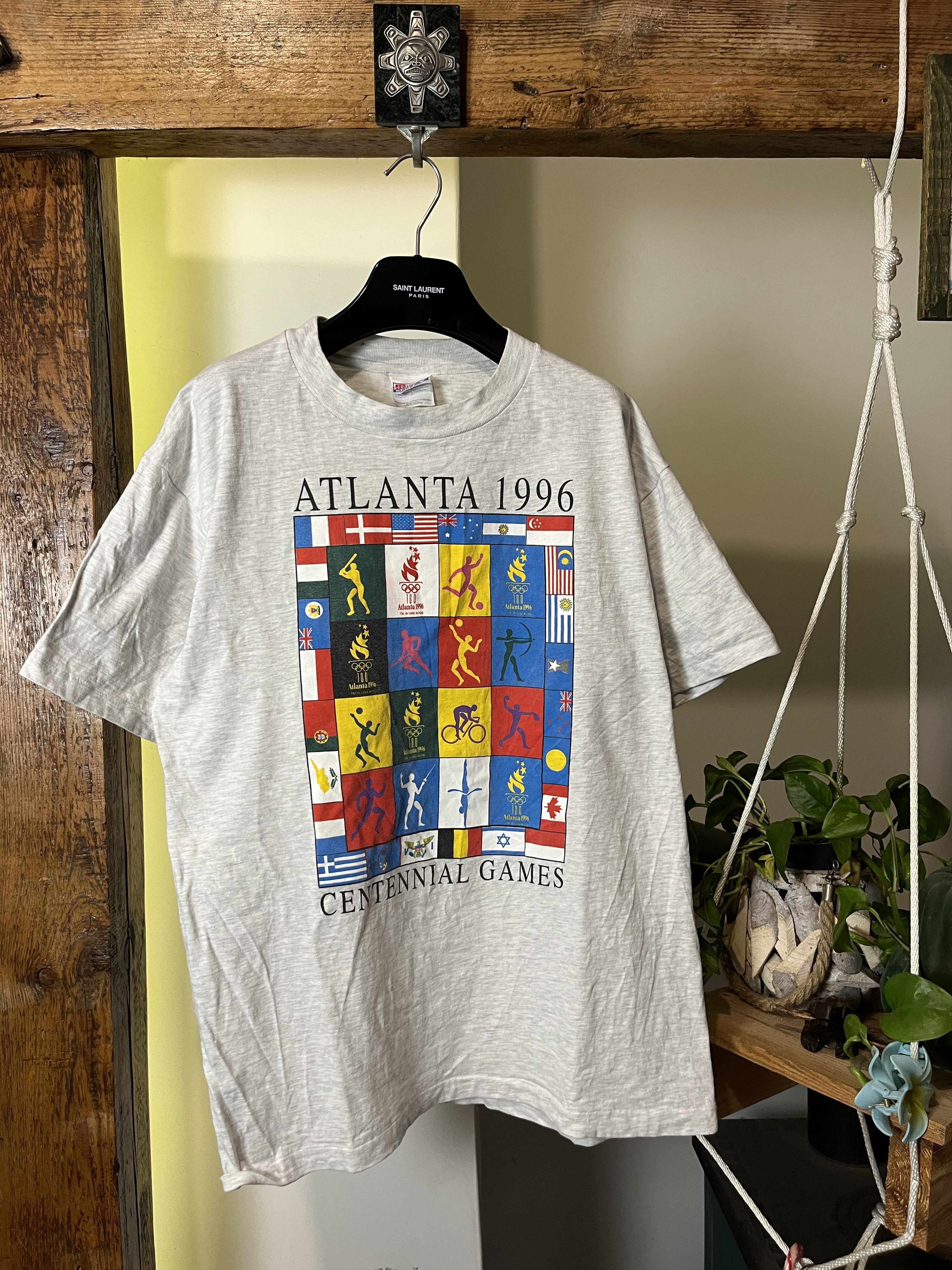 USA Olympics × Vintage Vintage Atlanta 1996 USA Olympic Games Promo T-shirt Size US L / EU 52-54 / 3 - 1 Thumbnail