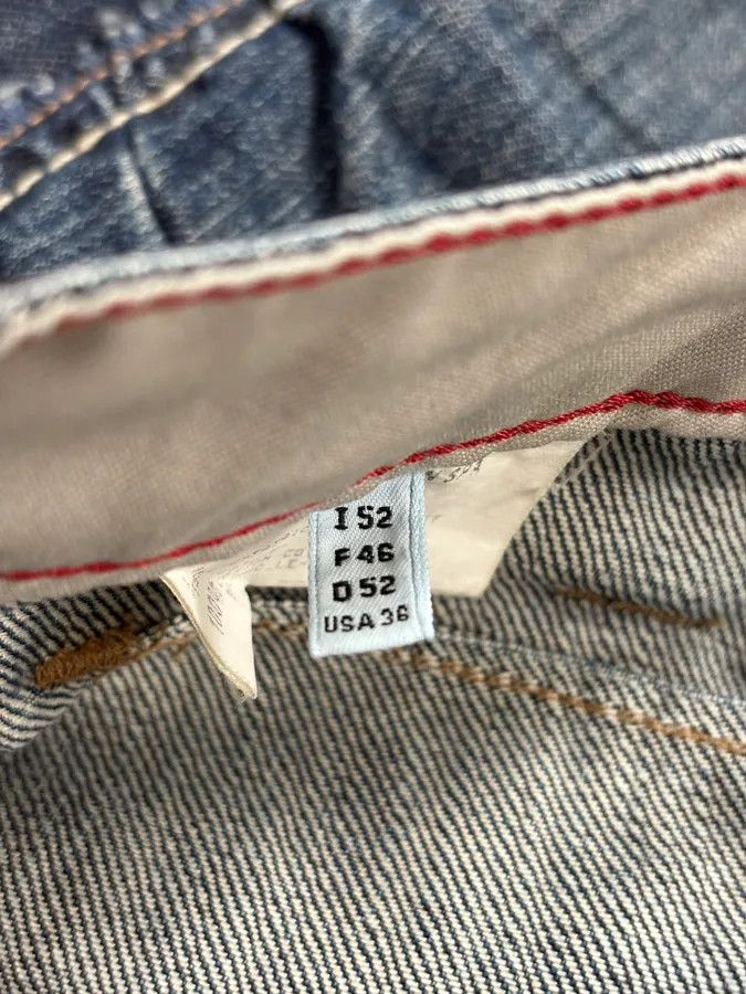 Marithe + Francois Girbaud 2000s Marithé + François Girbaud Blue Distressed Denim Jeans Size US 34 / EU 50 - 10 Thumbnail