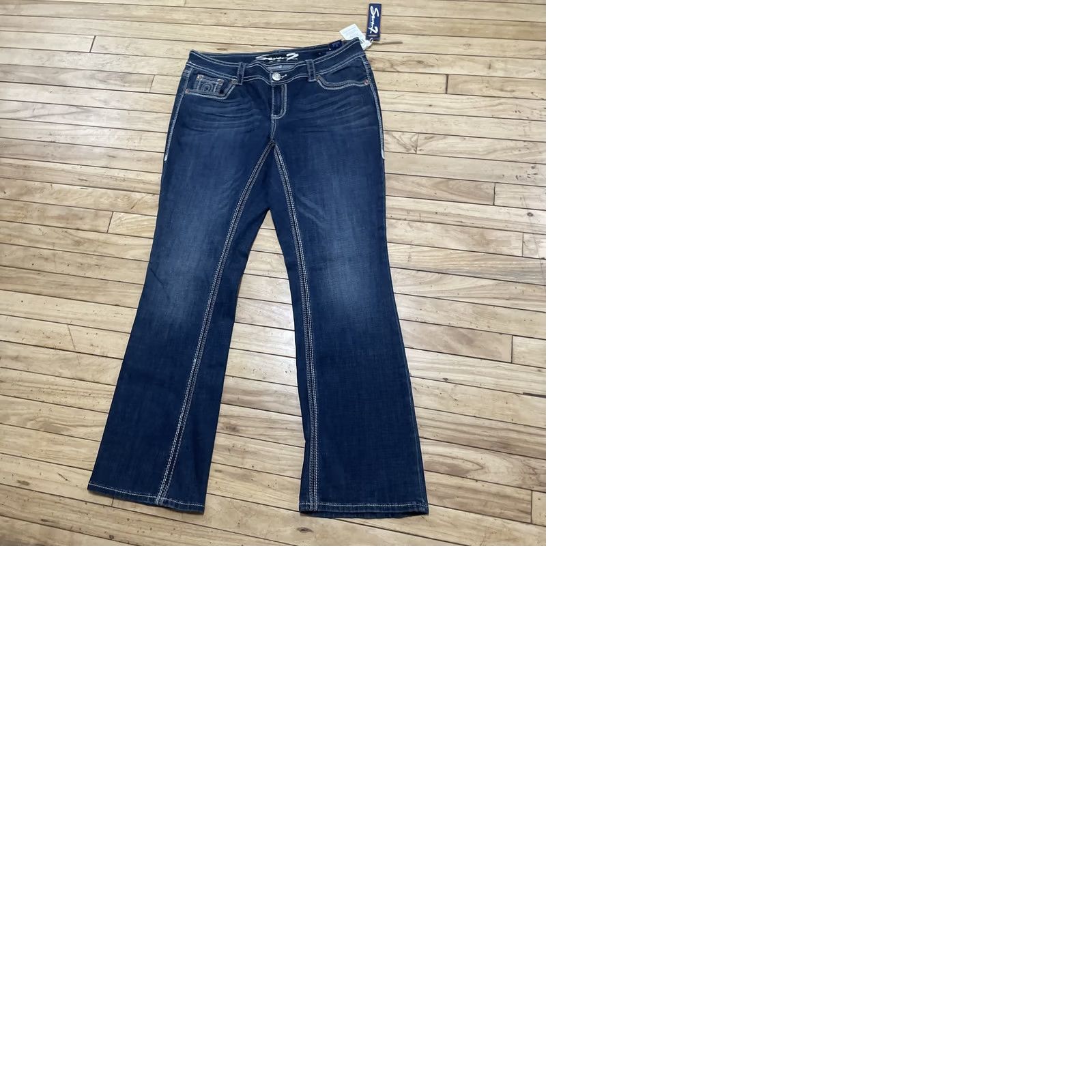 Vintage VINTAGE Seven 7 Jeans Bootcut Women 16 Western Thick Stitch Cowgirl Dark Wash 36x32 NEW Size 38" / US 16 / IT 52 - 11 Thumbnail