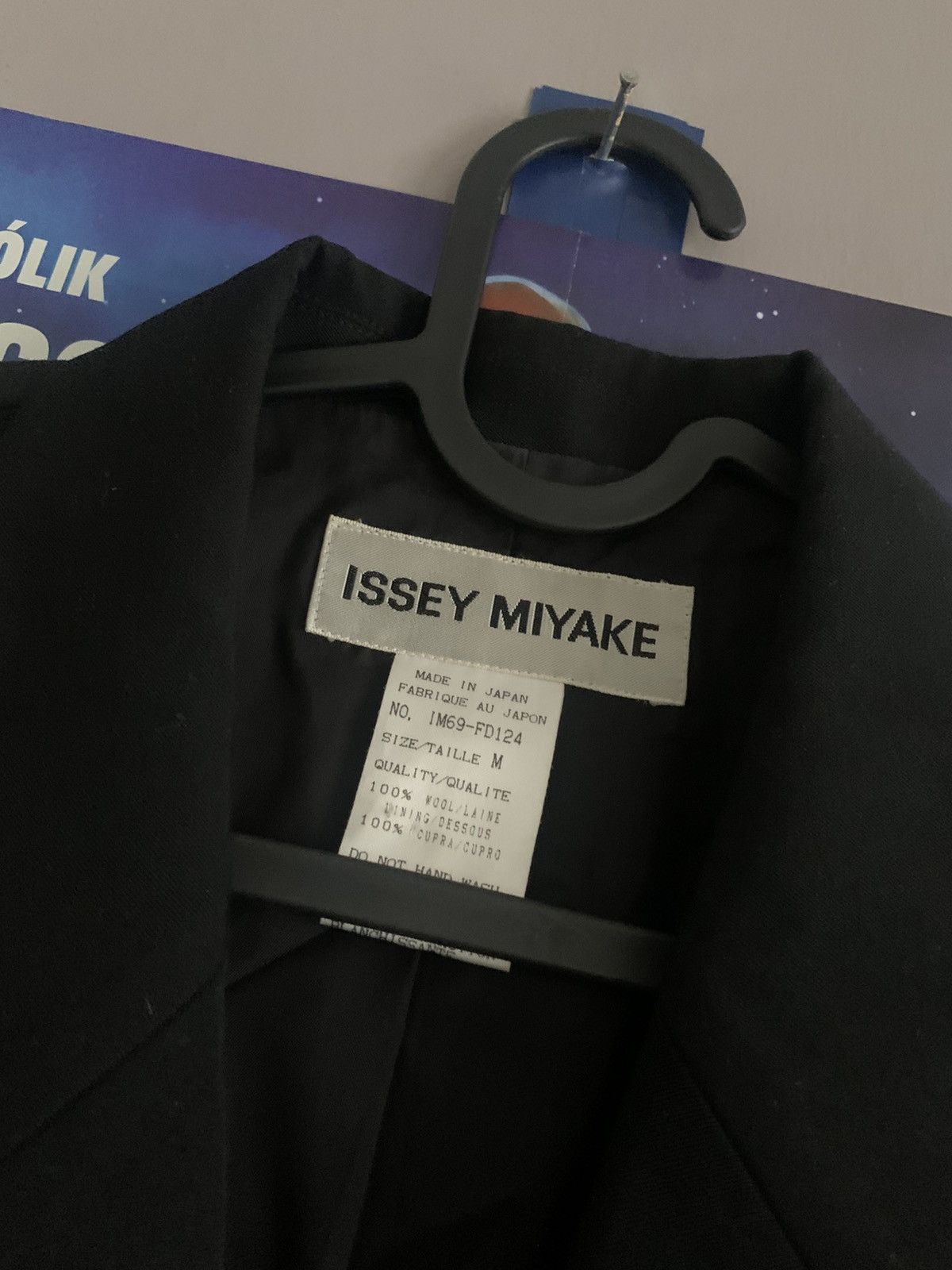 Designer × Issey Miyake Issey Miyake IM69-FD124 Women’s Wool Long Blazer Jacket Size M / US 6-8 / IT 42-44 - 3 Thumbnail