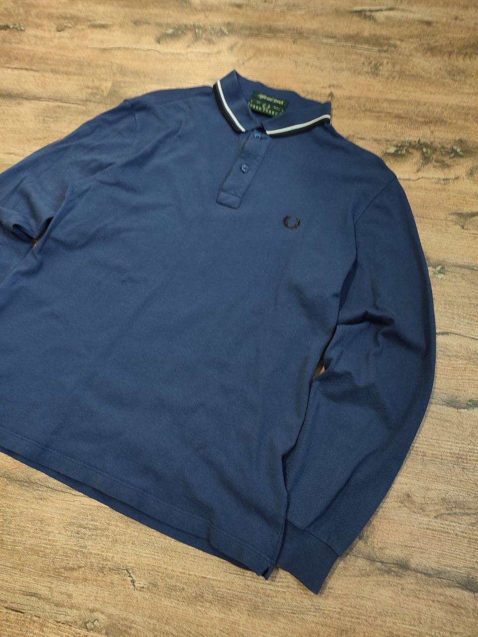 Fred Perry Vintage Fred Perry long sleeve polo shirt Blue 90s Itali Size US XL / EU 56 / 4 - 1 Thumbnail