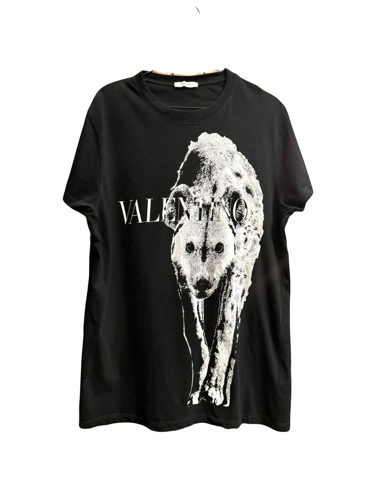 Valentino black animal print logo t-shirt Valentino S men Size US S / EU 44-46 / 1 - 1 Thumbnail