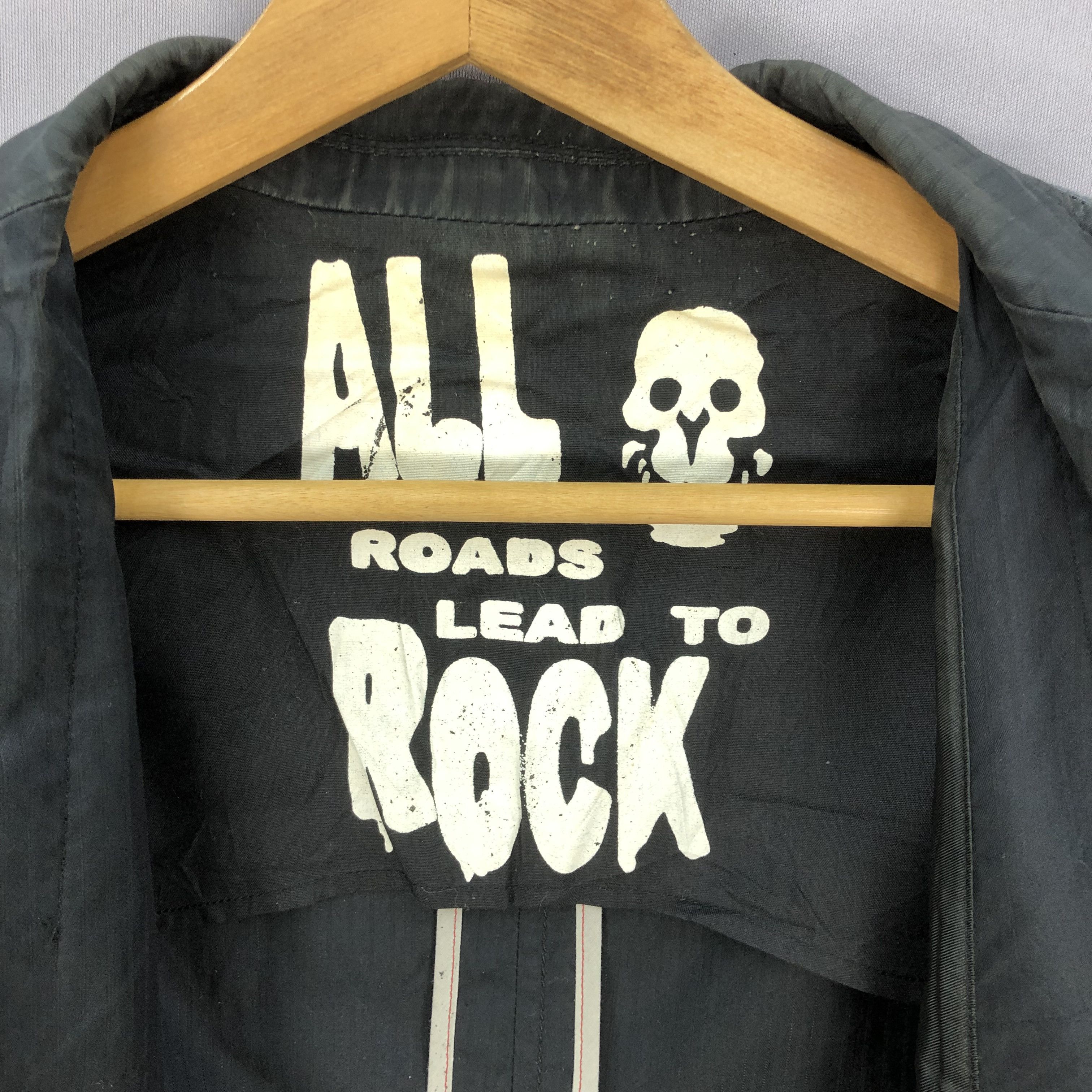 Vintage PPFM Cardigan Coat Jacket All Roads Lead to Rock