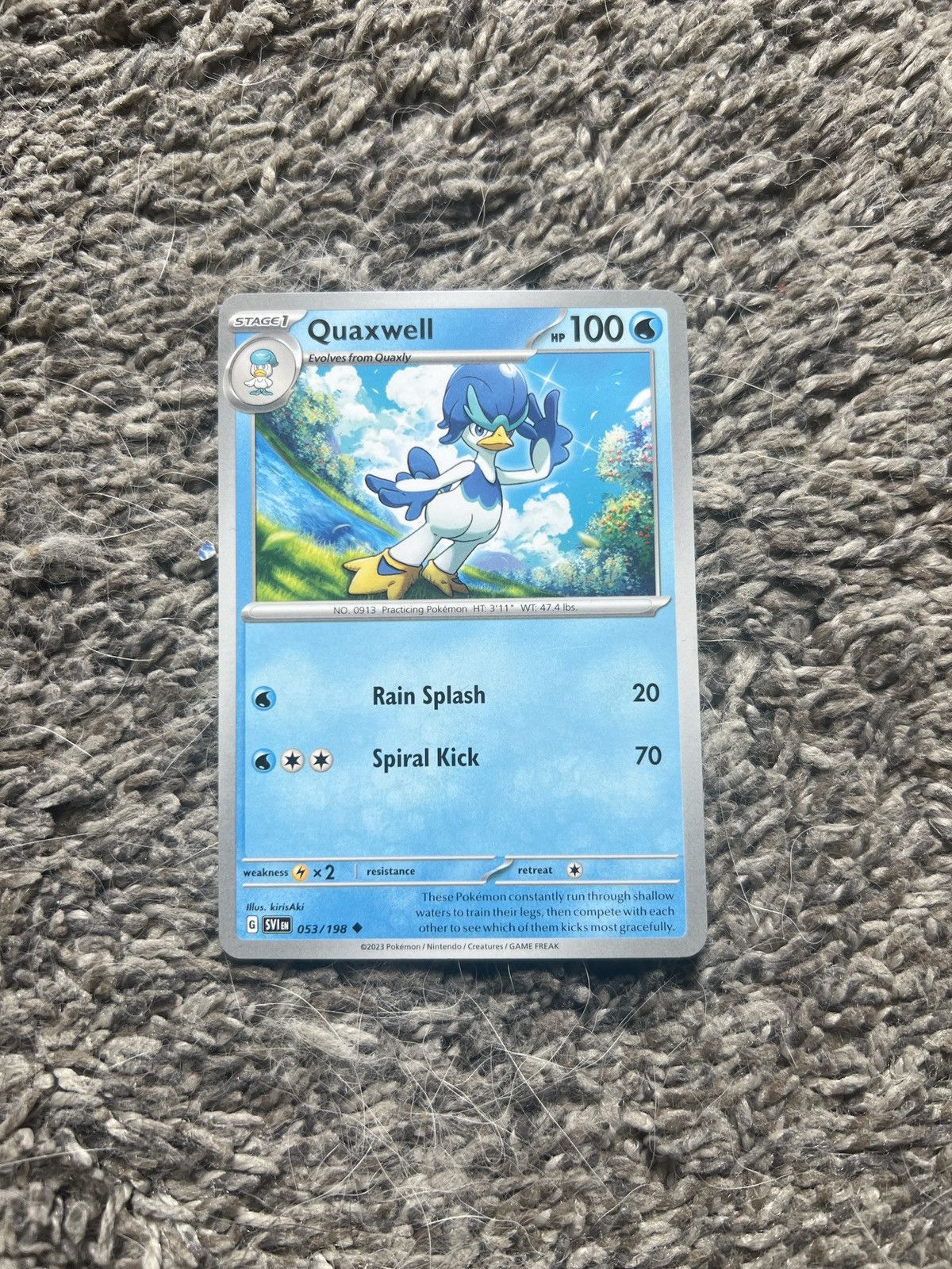 Pokemon 2023 Pokémon Quaxwell Stage 1 Card Size ONE SIZE - 1 Thumbnail