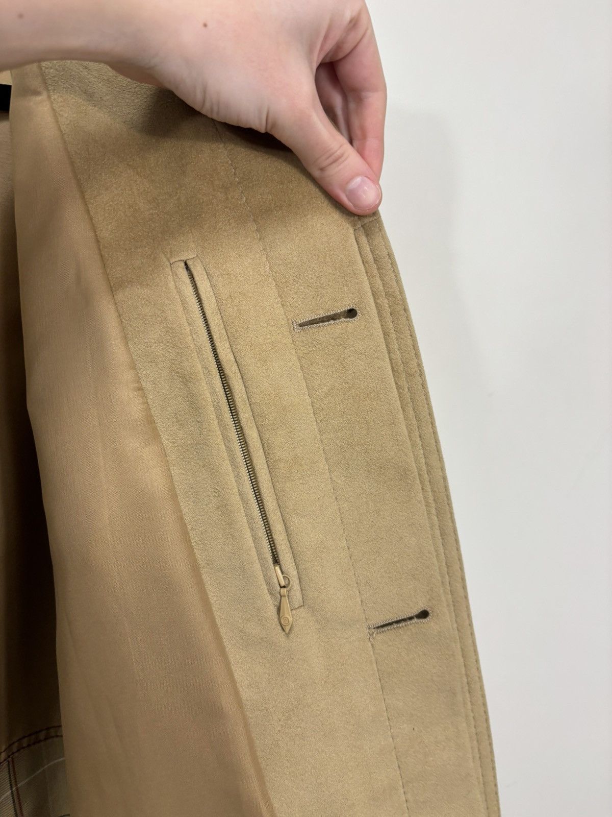 Schneiders Schneiders Salzburg Men’s Camel Alcantara Belted Long Coat Size US L / EU 52-54 / 3 - 17 Thumbnail