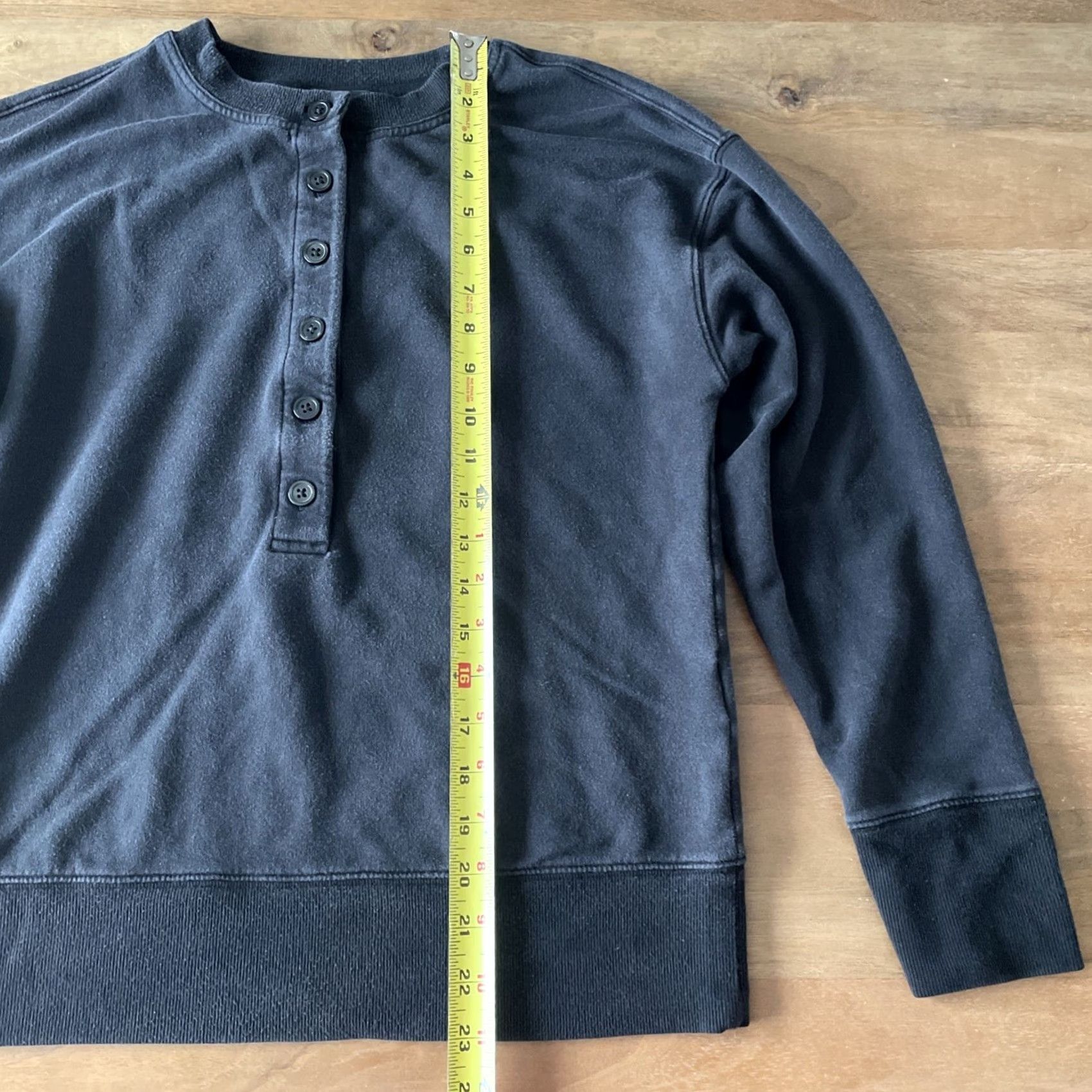 Athleta Athleta Sweatshirt Henley Women XS Black Relaxed Pullover Casual Outdoor Shirt IIxs Size XS / US 0-2 / IT 36-38 - 5 Thumbnail
