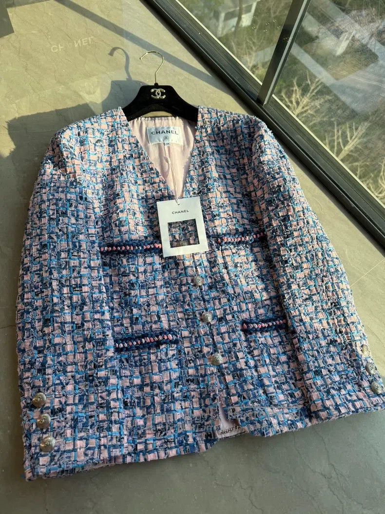 Chanel Chanel 21p pink purple mosaic jacket Size XS / US 0-2 / IT 36-38 - 1 Thumbnail