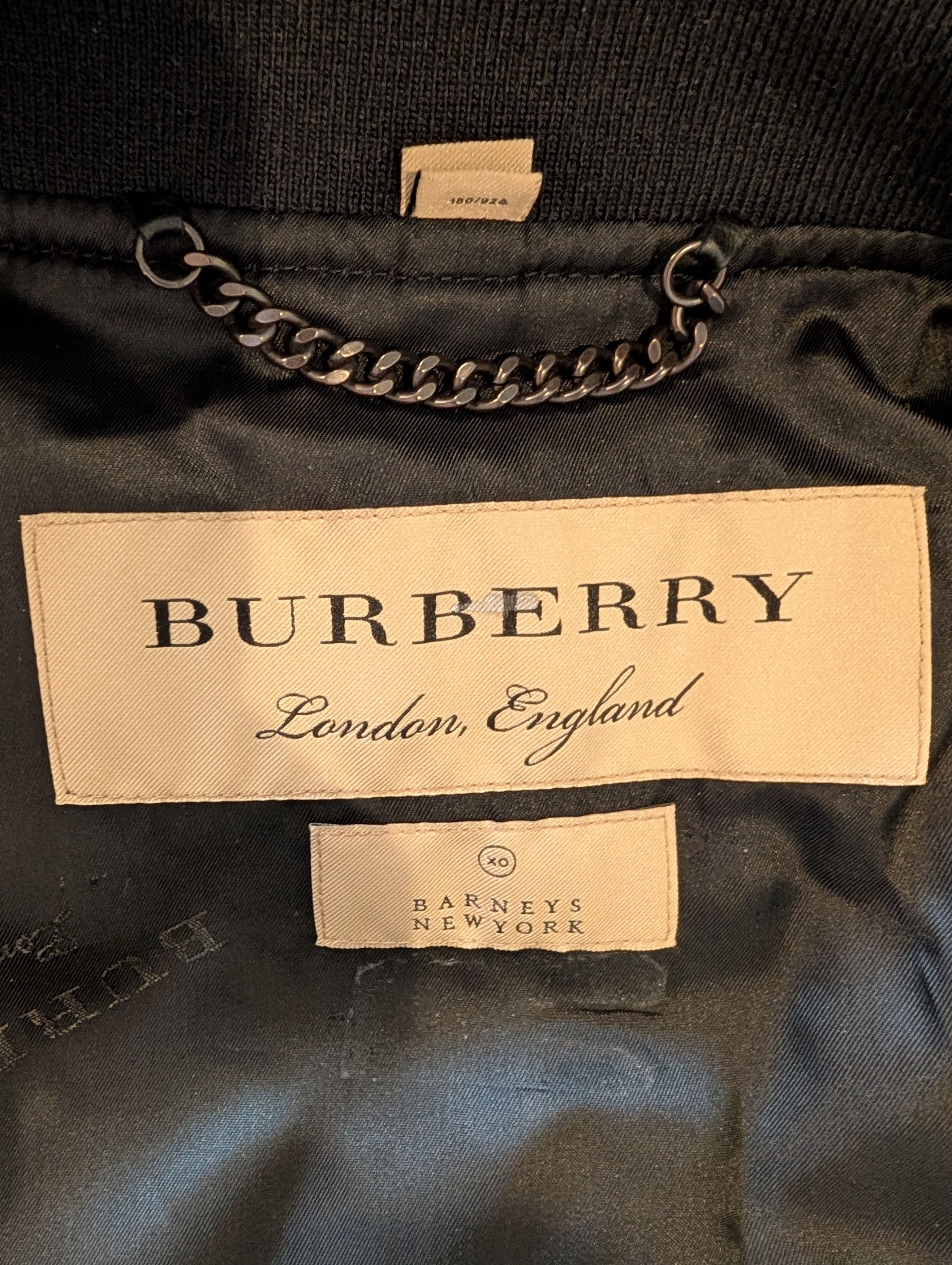 Barneys New York Burberry x Barneys Black Leather Bomber Jacket Size US M / EU 48-50 / 2 - 6 Thumbnail