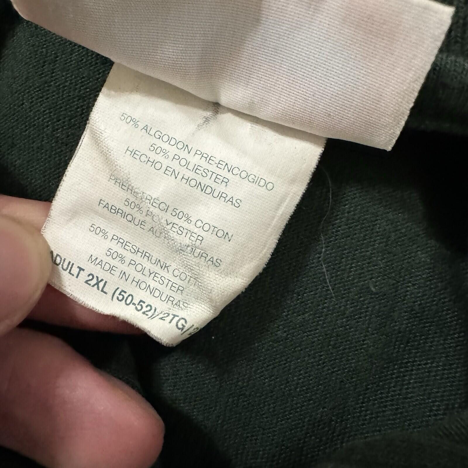 Hanes Vintage 90s Y2K Hanes Dark Green Polo Shirt 2XL Blank Size US XXL / EU 58 / 5 - 5 Thumbnail