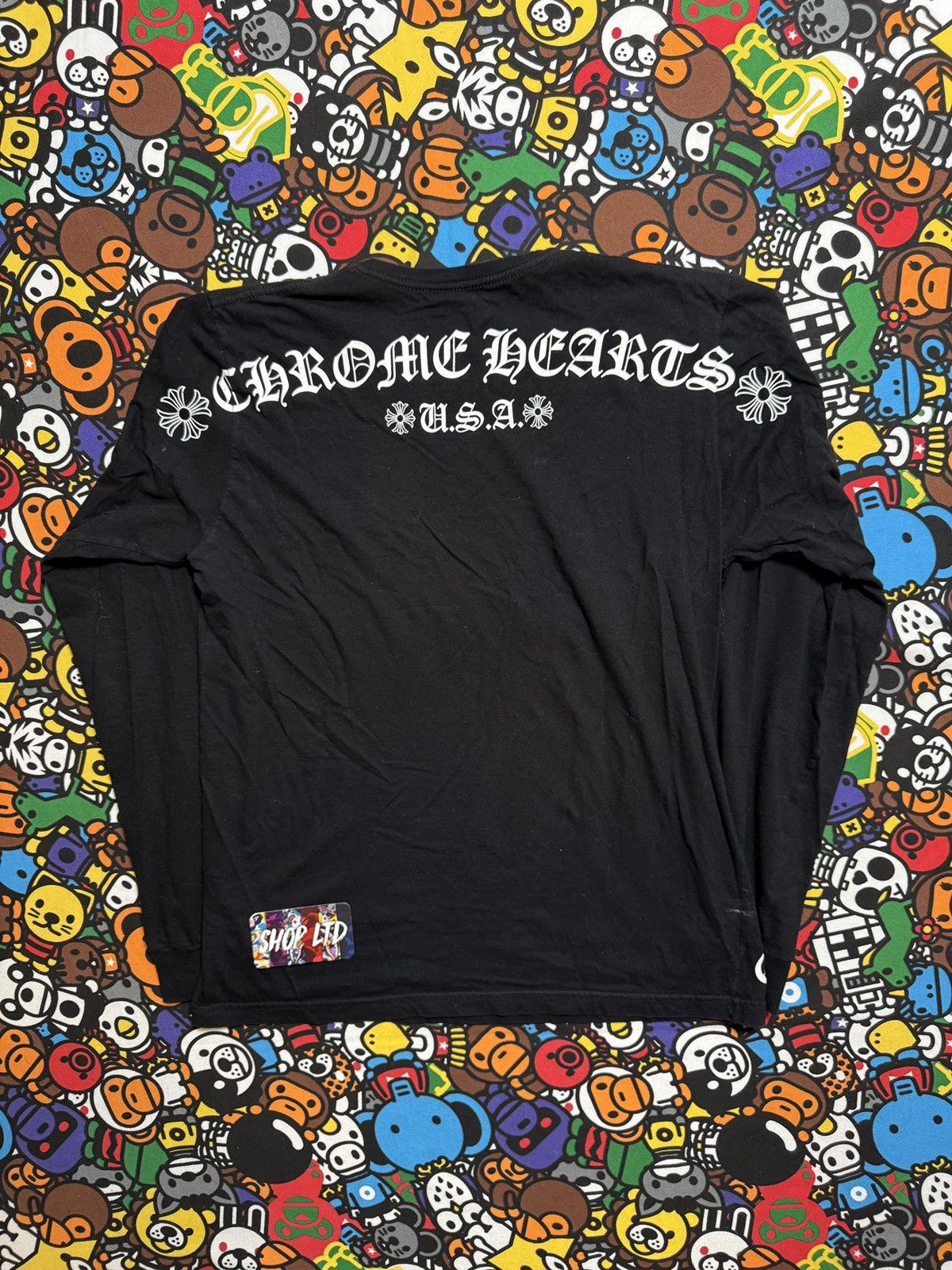 Chrome Hearts Chrome Hearts Black Script Logo Long Sleeve Tee Size US M / EU 48-50 / 2 - 1 Thumbnail