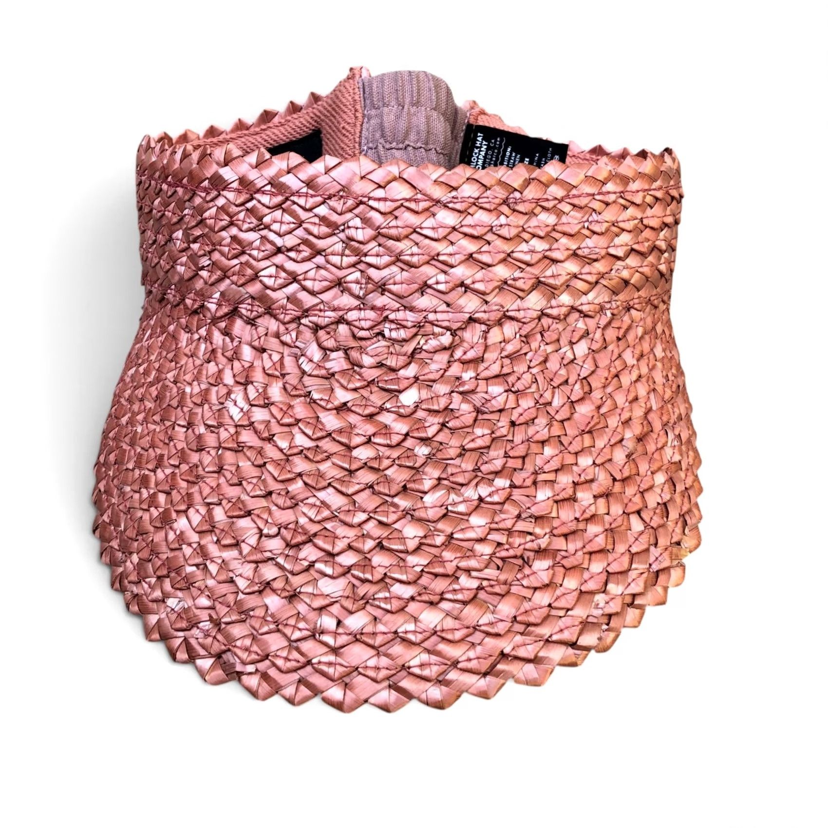 CO Hemlock Hat Co Visor Hat Women One Size 100% Linen Straw Pink Cap San Diego Size ONE SIZE - 2 Thumbnail