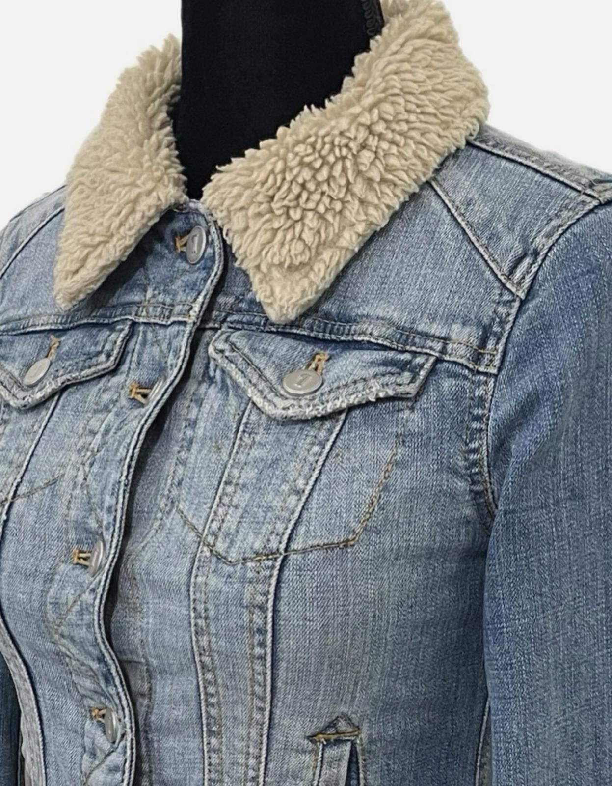 Other PILCRO & THE LETTERPRESS Sherpa Denim Jacket (X-SMALL) Size XS / US 0-2 / IT 36-38 - 5 Thumbnail