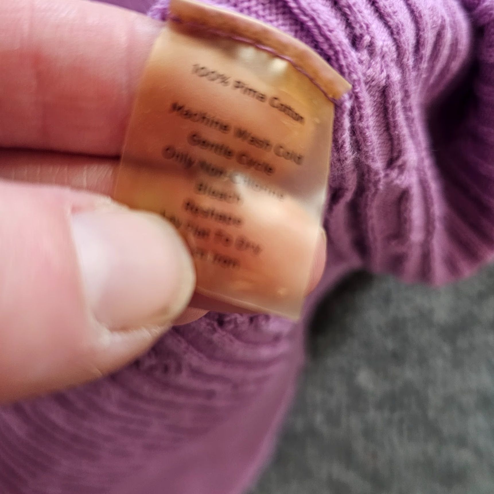 Talbots Talbots Sweater Top Womens 1X Purple Cable Knit Round Neck 3/4 Sleeve Stretch Casual Pullover Womens Size XL / US 12-14 / IT 48-50 - 7 Thumbnail