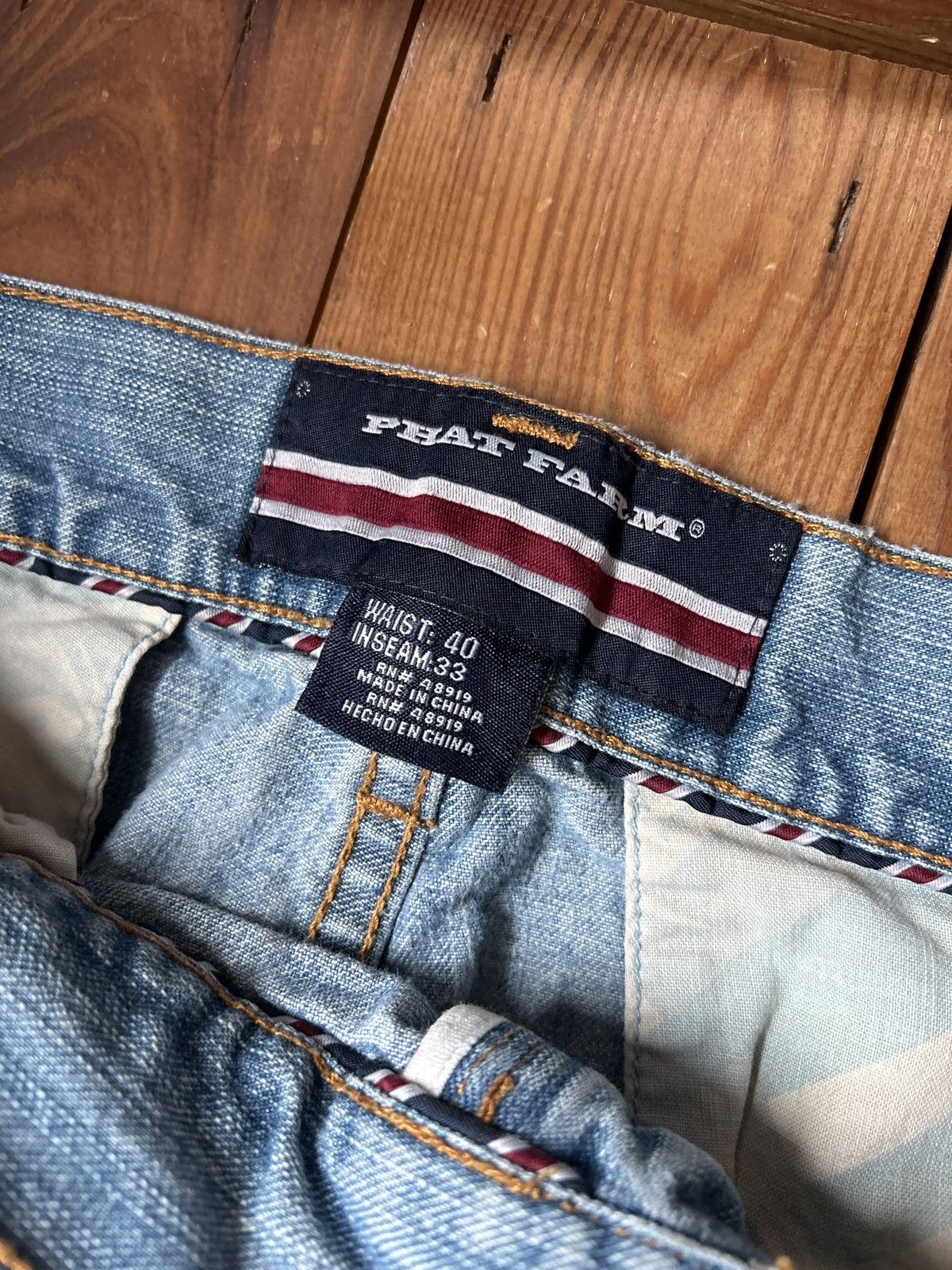 Phat Farm × Vintage Vintage 90s Phat Farm Baggy Hip Hop Side Pocket Blue Jeans Size US 40 / EU 56 - 4 Thumbnail