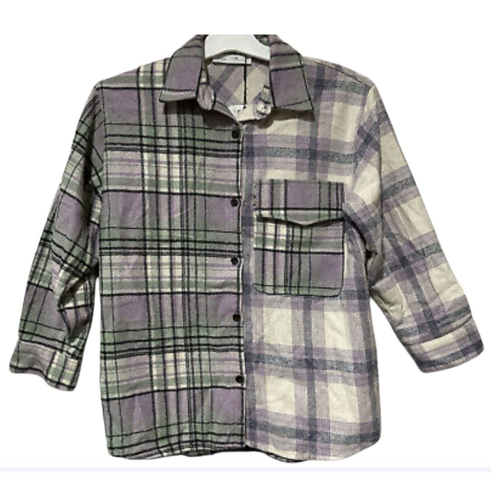 Zara Zara plaid flannel shacket, size 13-14 Size L / US 10 / IT 46 - 1 Thumbnail