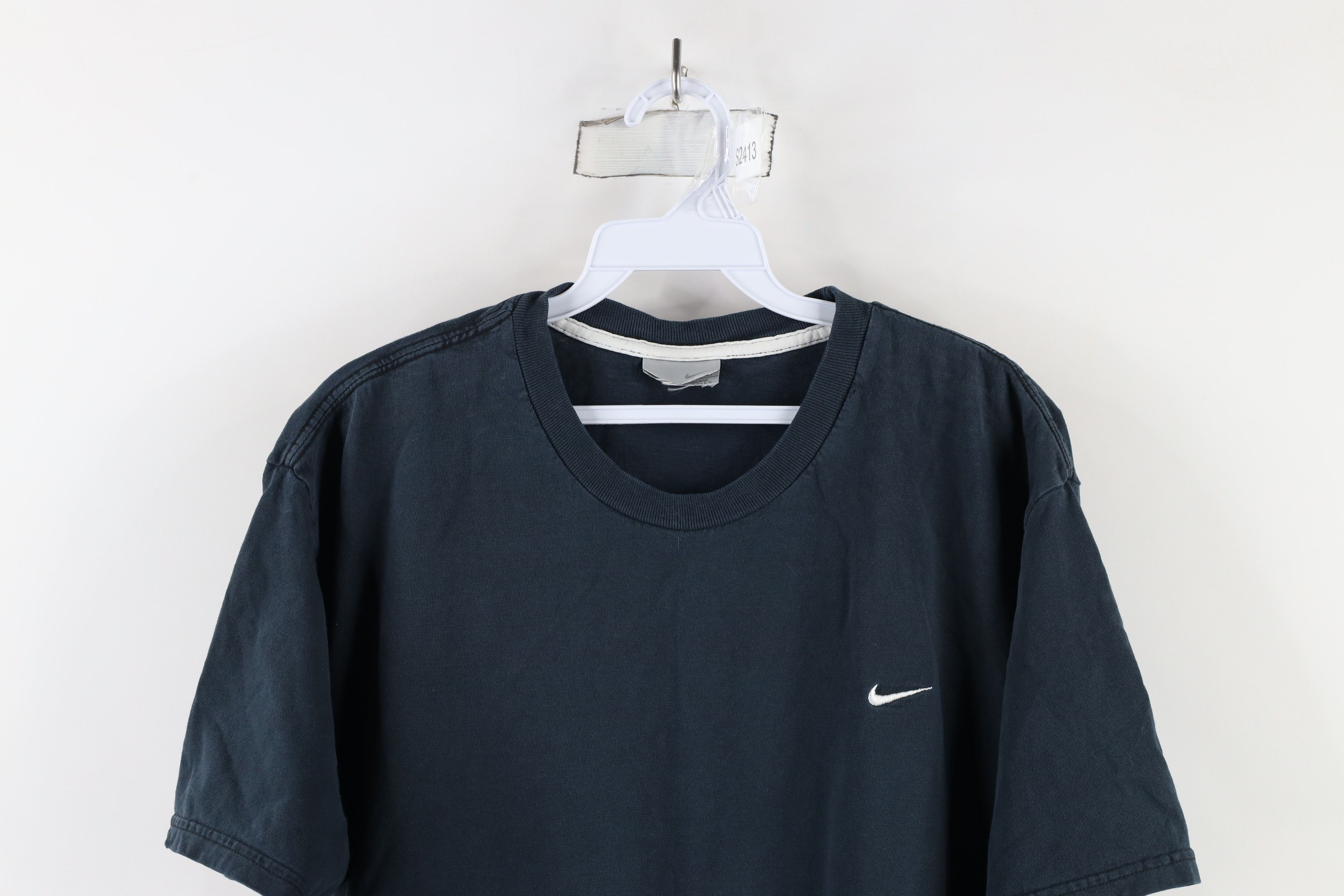 Nike × Vintage Vintage 90s Nike Travis Scott Mini Swoosh T-Shirt Black Size US L / EU 52-54 / 3 - 2 Thumbnail