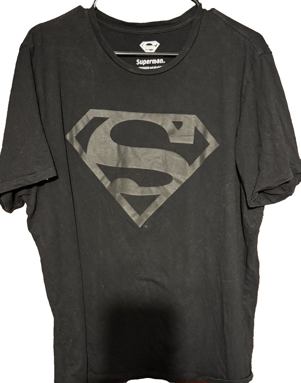 DC Comics Superman Short Sleeve T-Shirt Men Sz XL Black DC Comics Size US XL / EU 56 / 4 - 1 Thumbnail