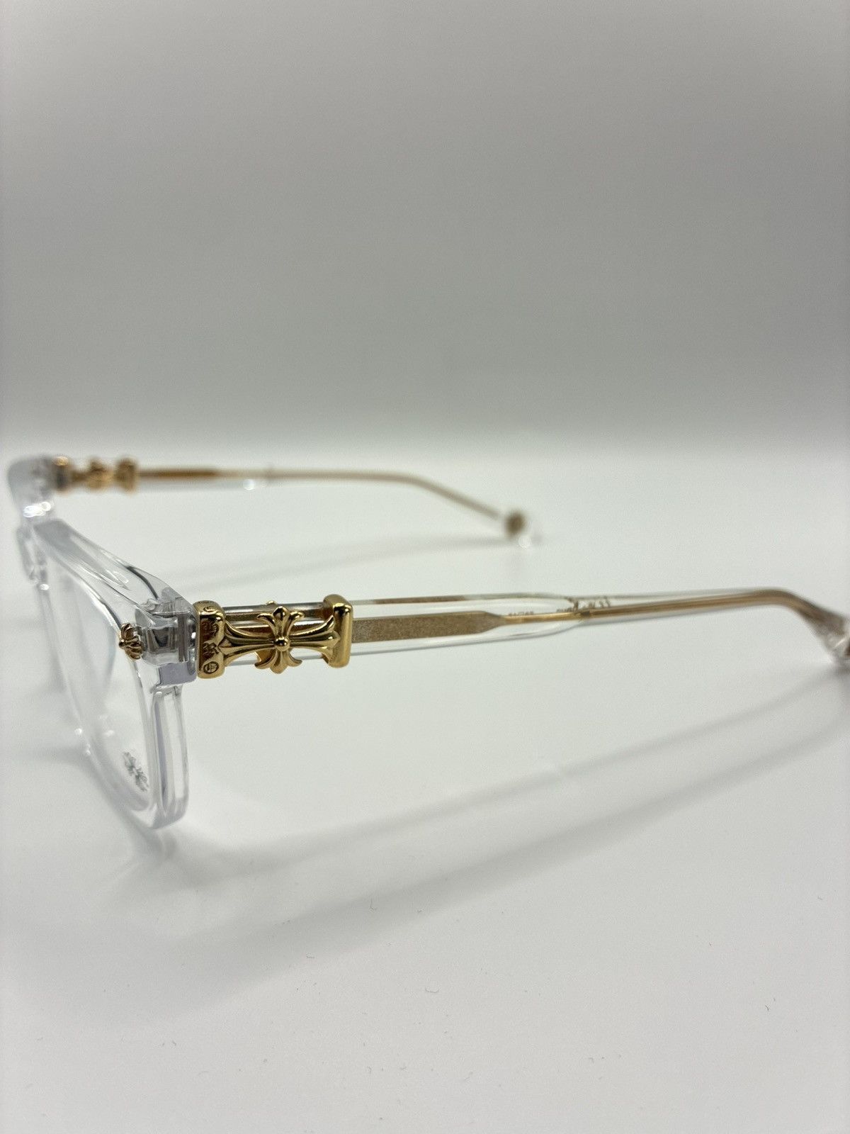 Chrome Hearts Chrome Hearts Cox Ucker Crystal-Gold Glasses Size ONE SIZE - 2 Thumbnail