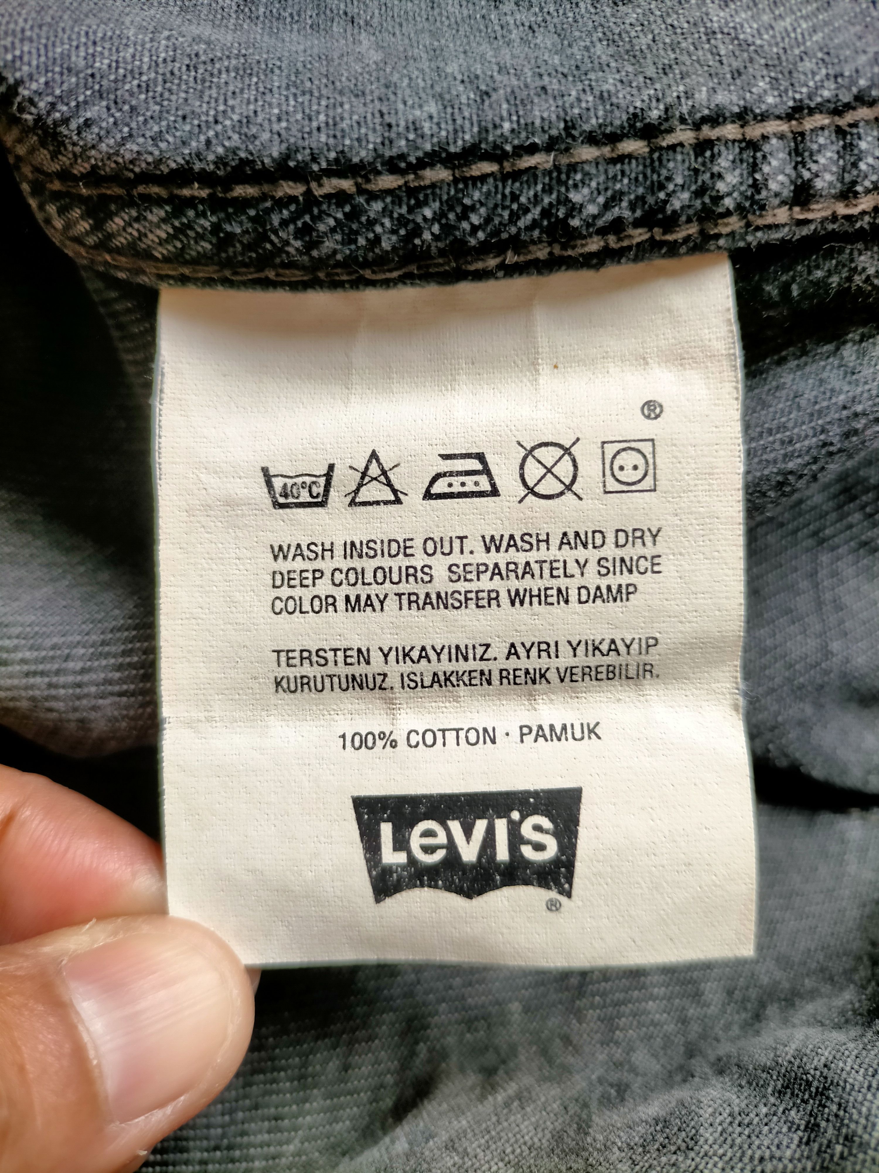 Levi's Vintage 90s Levis 503 Super Black Trucker Jacket Jeans Size US L / EU 52-54 / 3 - 24 Thumbnail