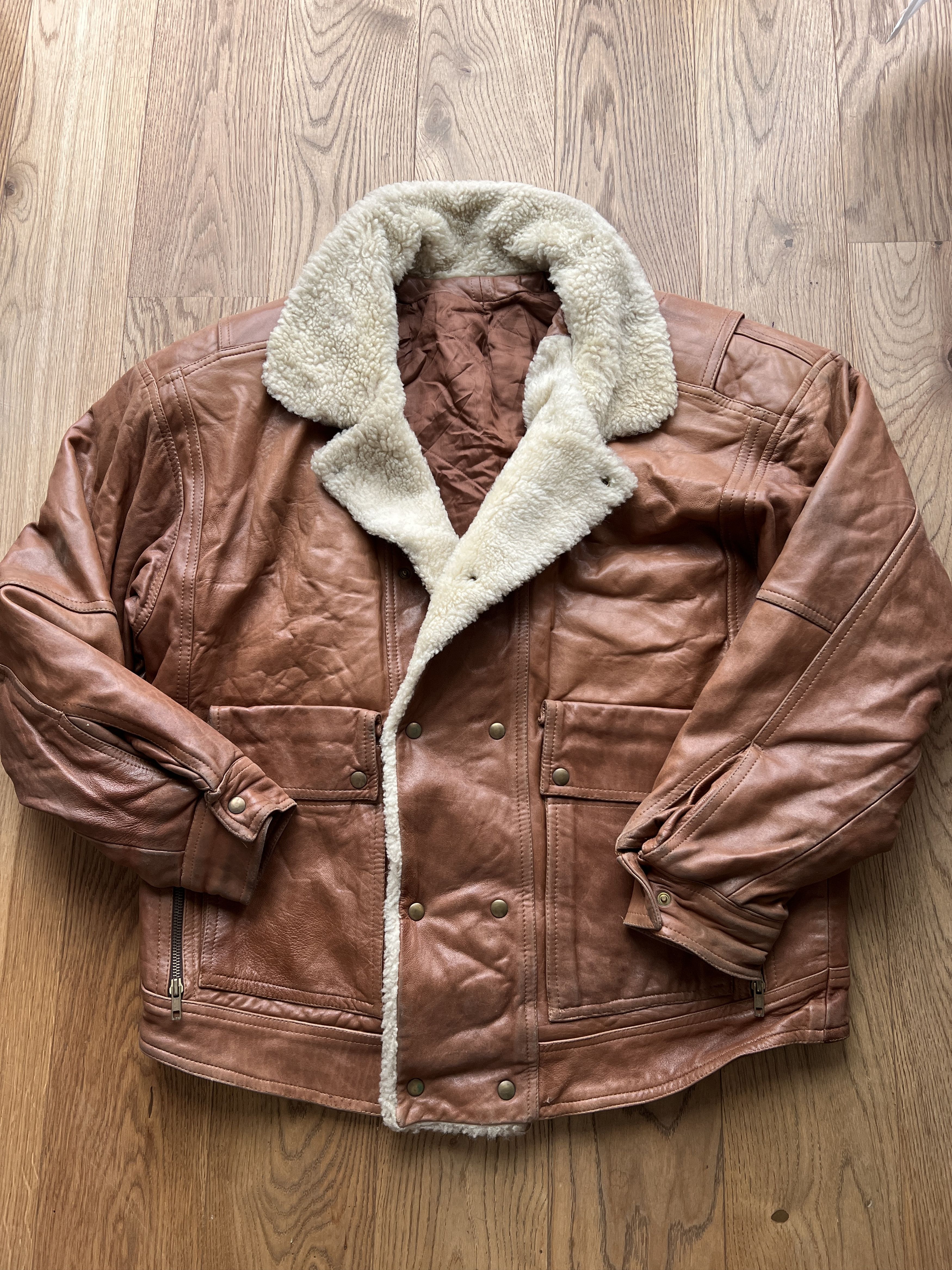 Le Grande Bleu (L.G.B.) Rick Owens Type VTG 00s Yohji Yamamoto Style Leather Jacket Size US XL / EU 56 / 4 - 14 Thumbnail