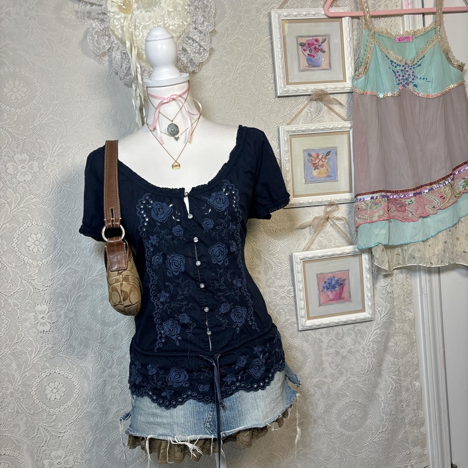 Abercrombie & Fitch y2k floral Abercrombie & fitch baby doll top Size M / US 6-8 / IT 42-44 - 1 Thumbnail