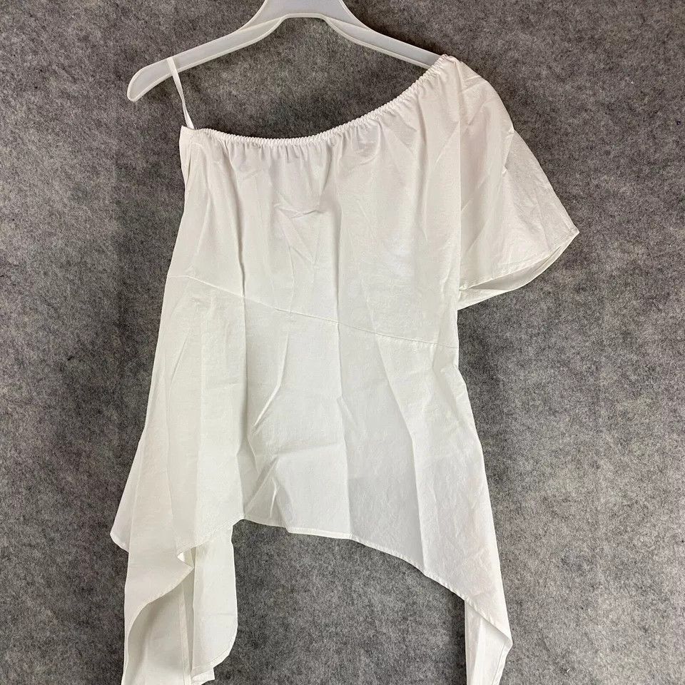 Other Koandaily Blouse XL Women's NWT White One Sleeve Polyester Size XL / US 12-14 / IT 48-50 - 8 Thumbnail