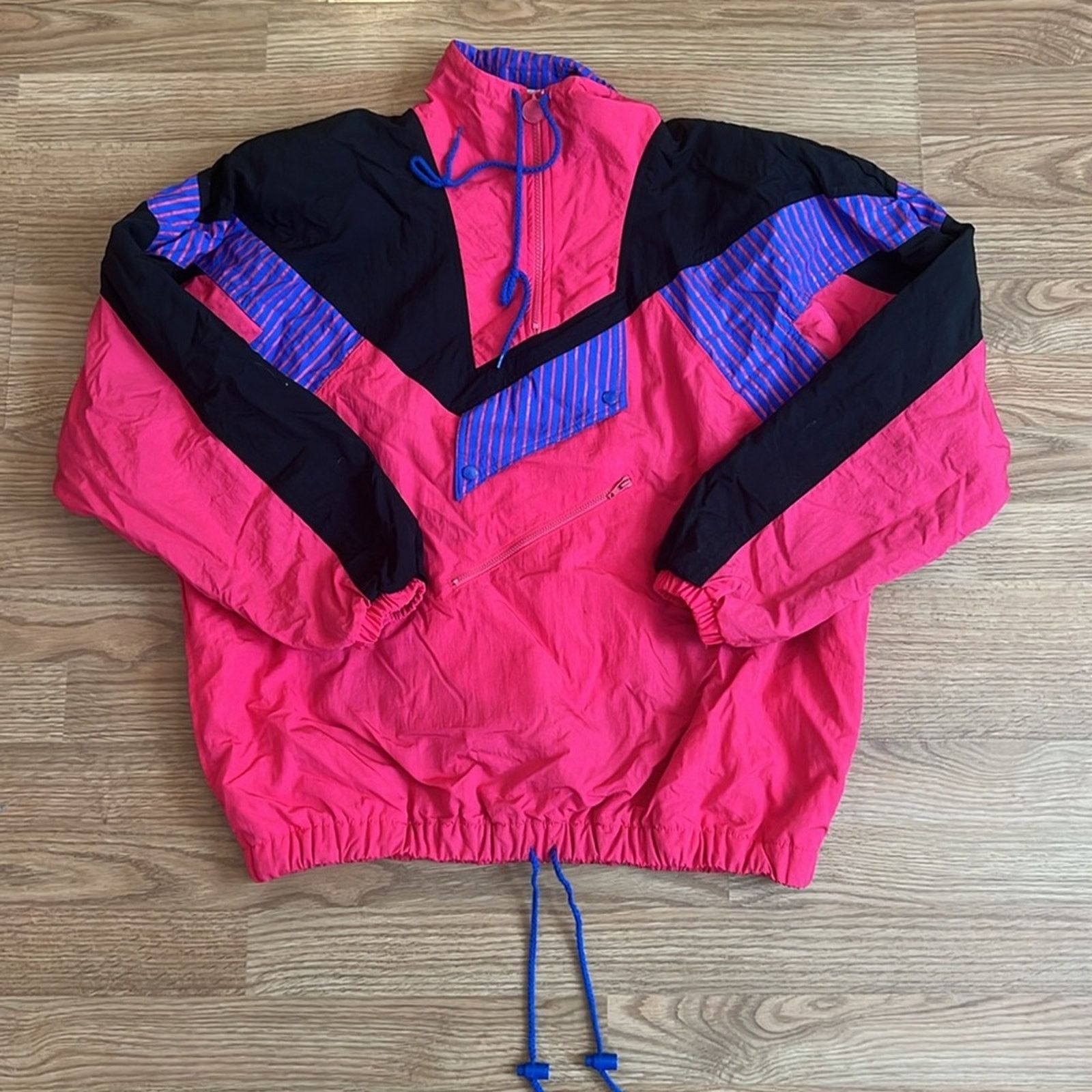 Adidas Vintage Adidas Half Zip Windbreaker Jacket Size L / US 10 / IT 46 - 7 Thumbnail